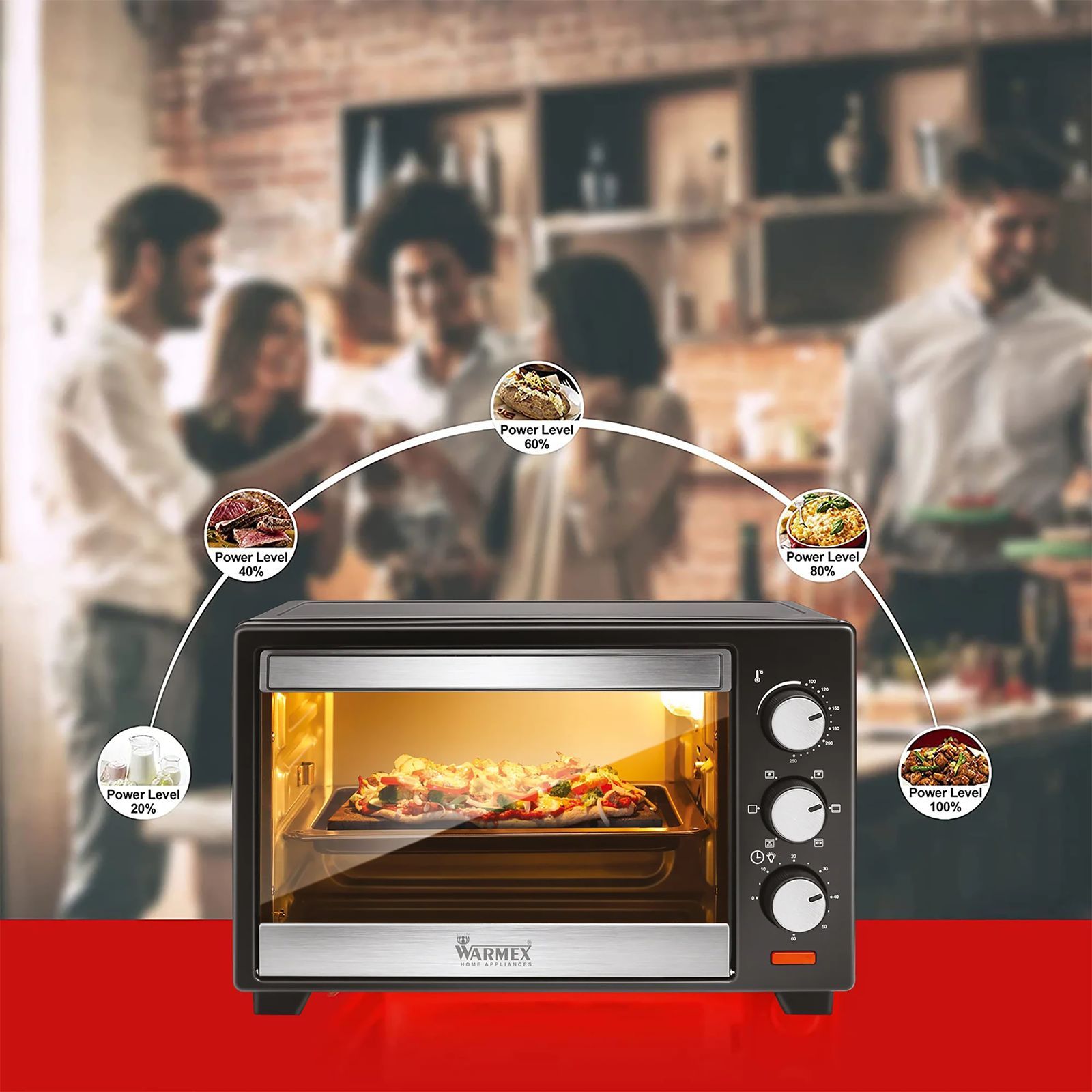 WARMEX MB20L/R&C 20L Oven Toaster Grill with 14 Autocook Menus (Black)_7