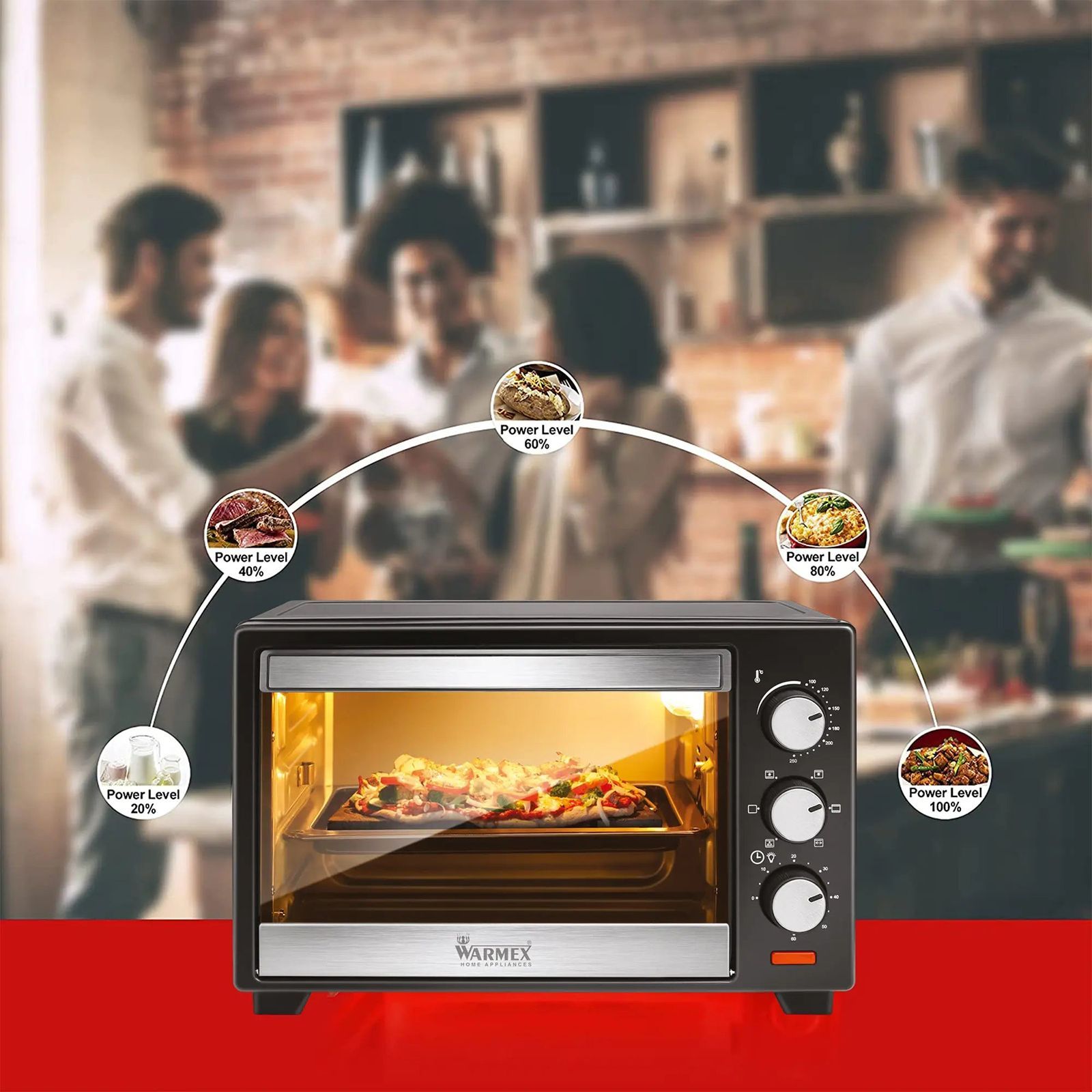 WARMEX MB20L/R&C 20L Oven Toaster Grill with 14 Autocook Menus (Black)_11