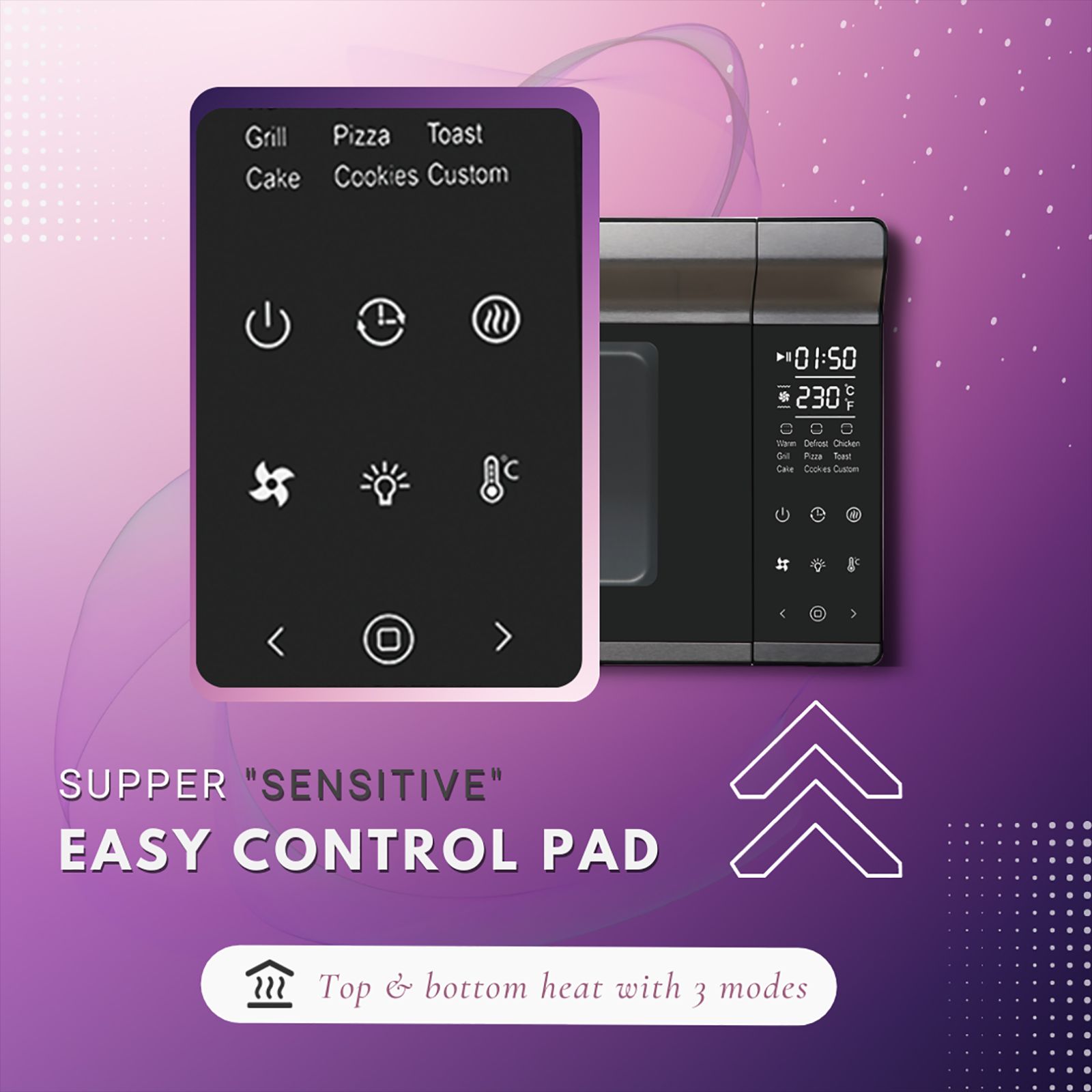 WARMEX 28L Oven Toaster Grill with Motorized Rotisserie (MB28L, Black)_9