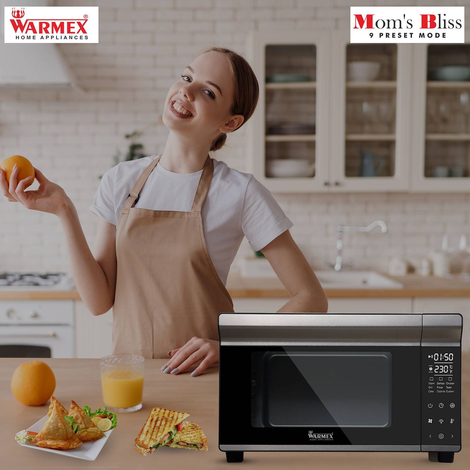 WARMEX 28L Oven Toaster Grill with Motorized Rotisserie (MB28L, Black)_14
