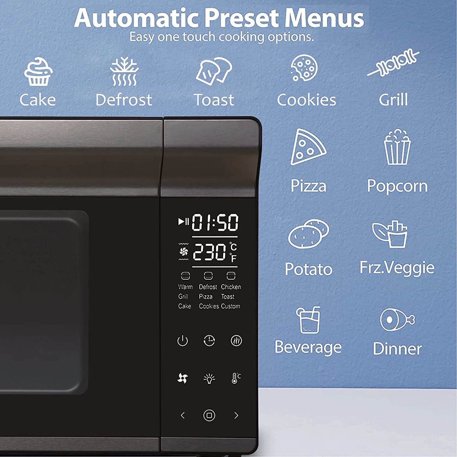 WARMEX 28L Oven Toaster Grill with Motorized Rotisserie (MB28L, Black)_15