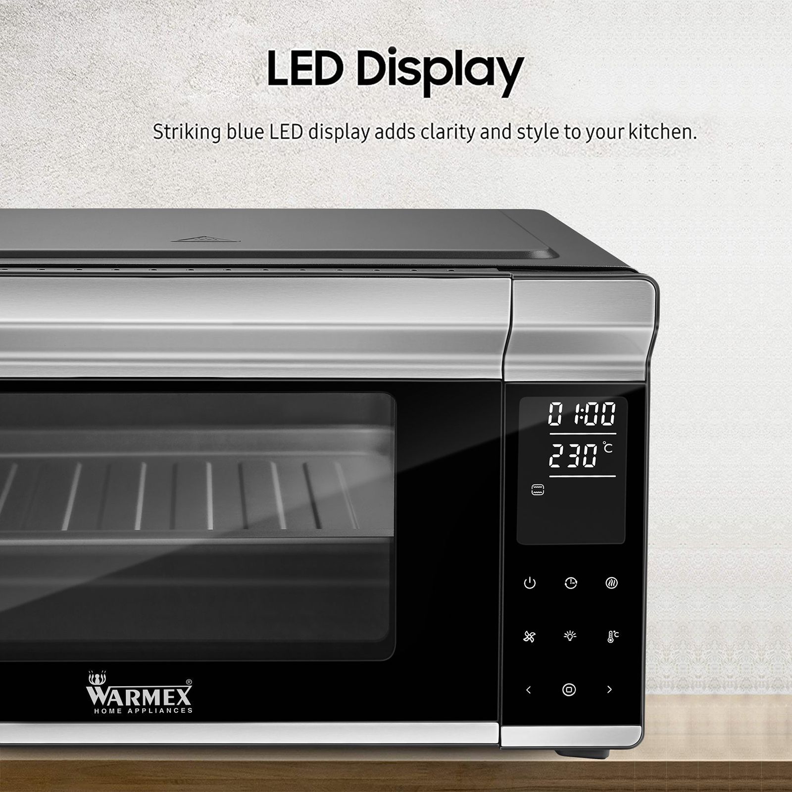 WARMEX 28L Oven Toaster Grill with Motorized Rotisserie (MB28L, Black)_16