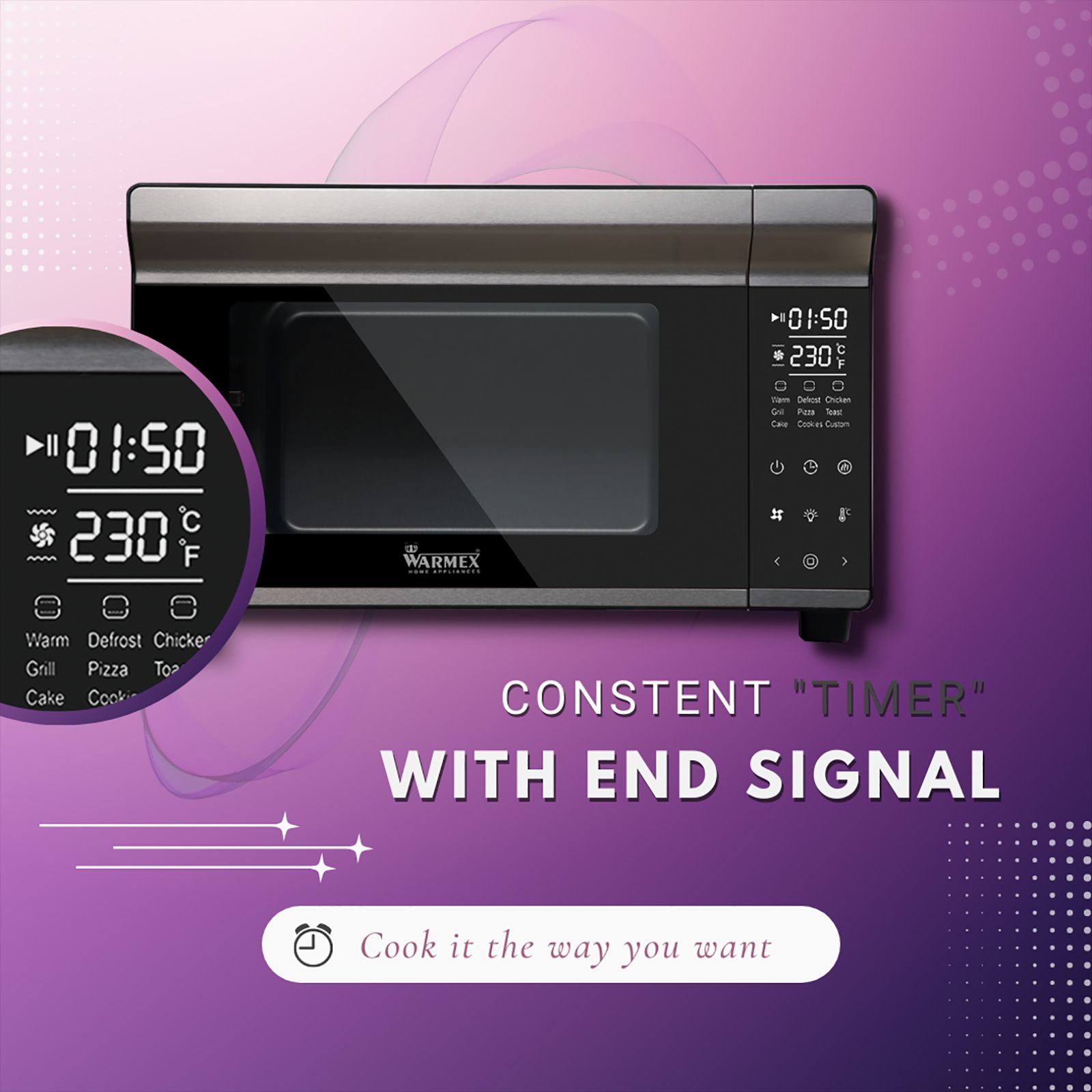 WARMEX 28L Oven Toaster Grill with Motorized Rotisserie (MB28L, Black)_5