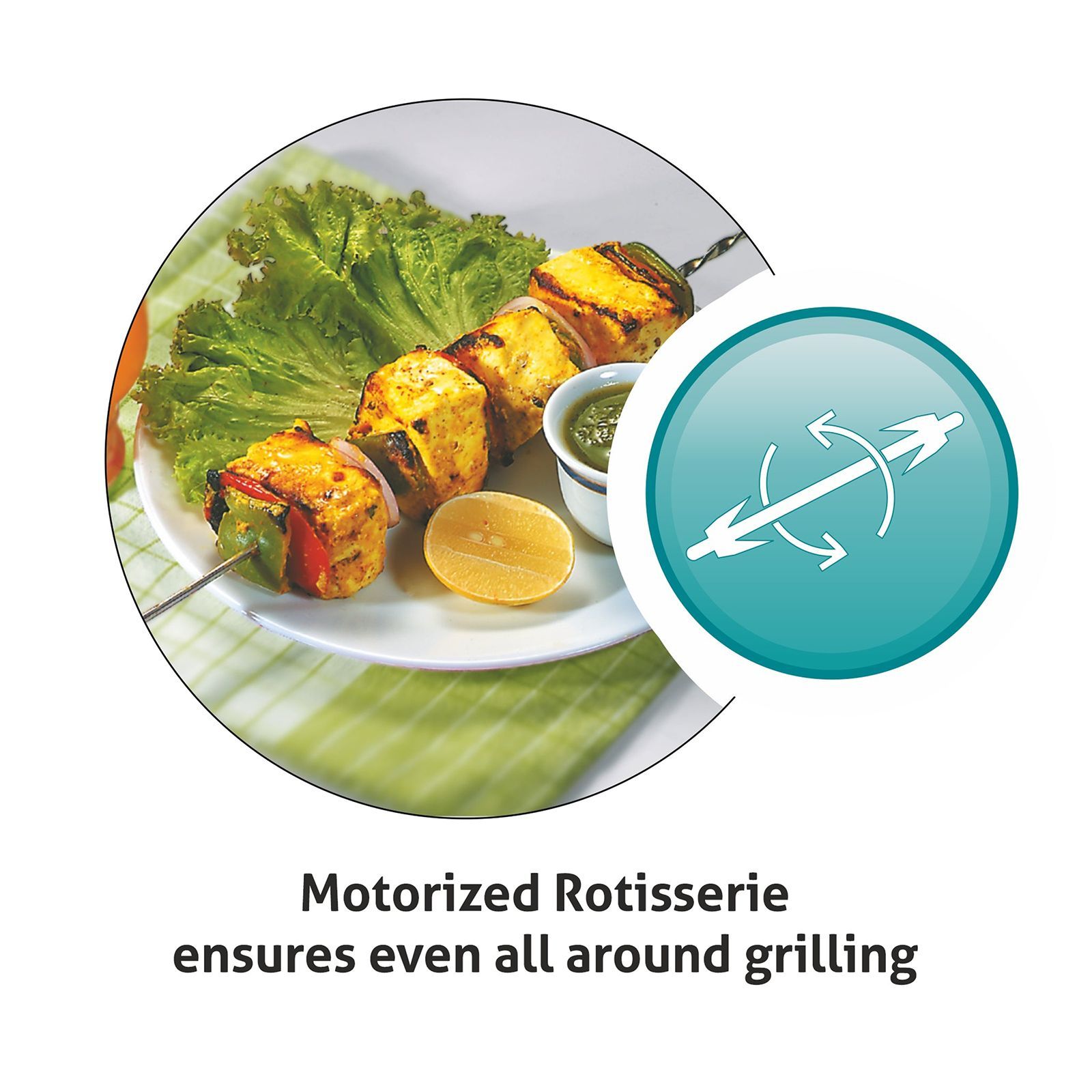 GLEN 660 MRT BL 78L Built-in Microwave with Turbo Convection Fan (BO-660MRTBL, Black)_9