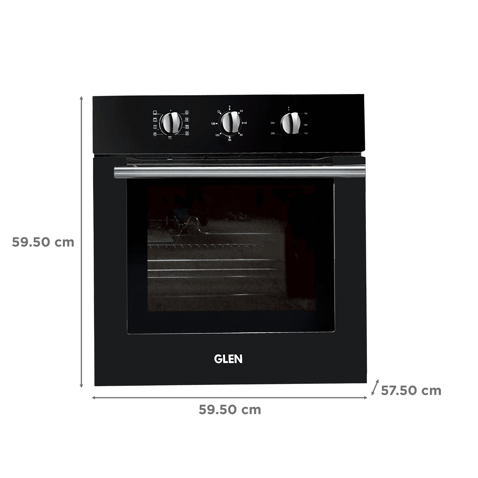 GLEN 660 MRT BL 78L Built-in Microwave with Turbo Convection Fan (BO-660MRTBL, Black)_2