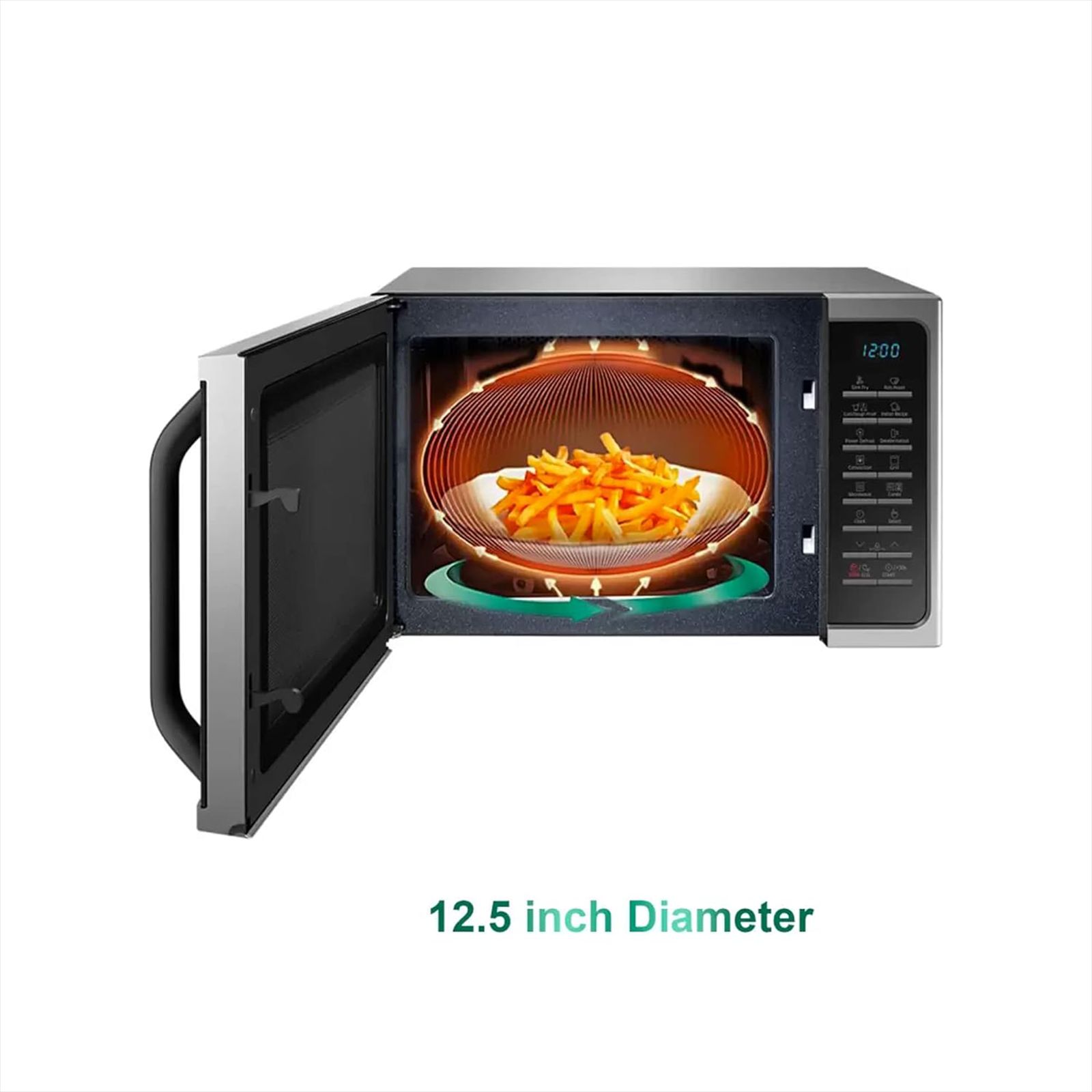 SAMSUNG 32L Convection Microwave Oven with SLIM FRY Technology (MC32A7056CK/TL, Black)_18