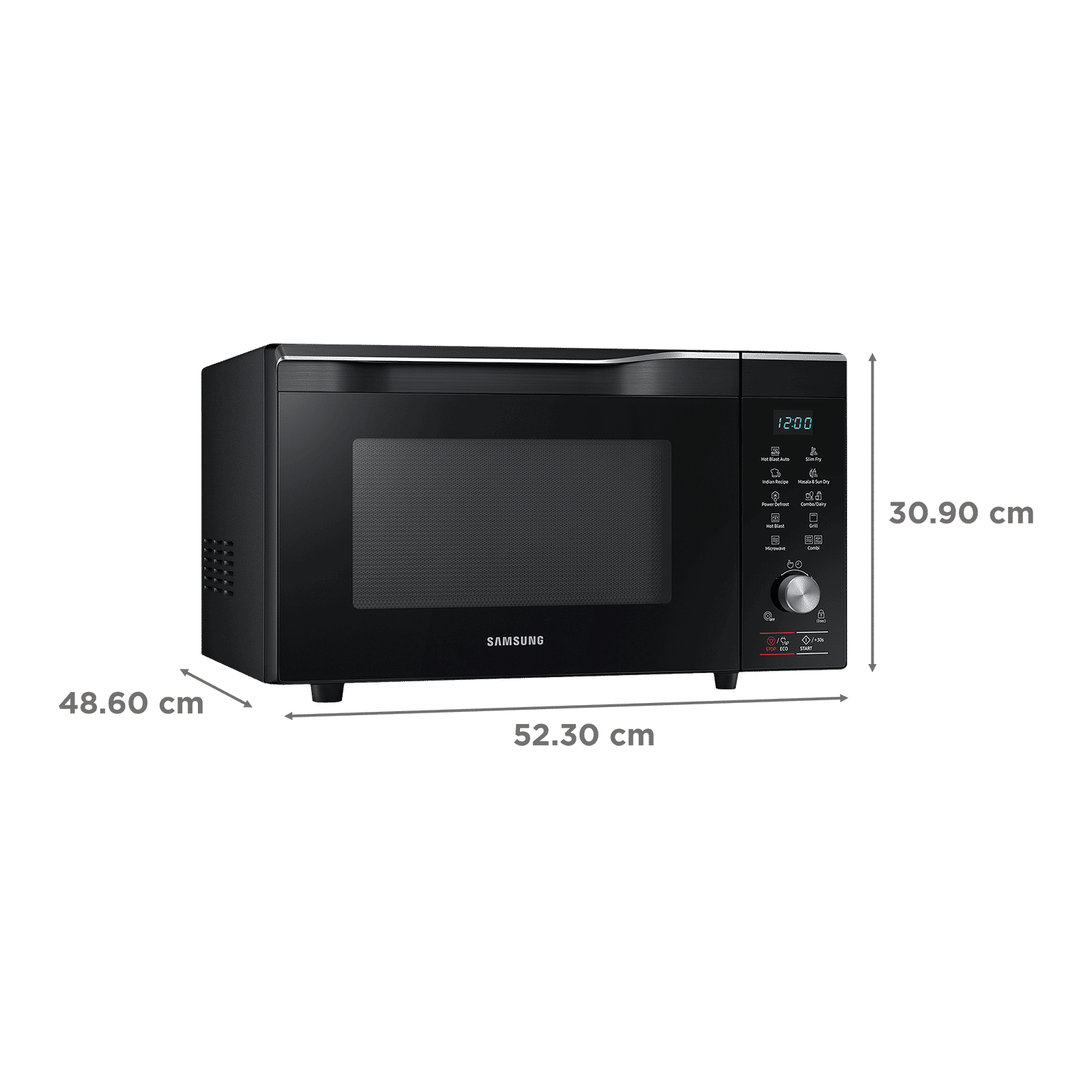 SAMSUNG 32L Convection Microwave Oven with SLIM FRY Technology (MC32A7056CK/TL, Black)_2