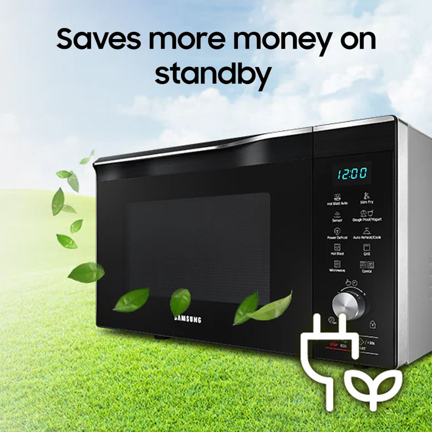 SAMSUNG 32L Convection Microwave Oven with SLIM FRY Technology (MC32A7056CK/TL, Black)_21