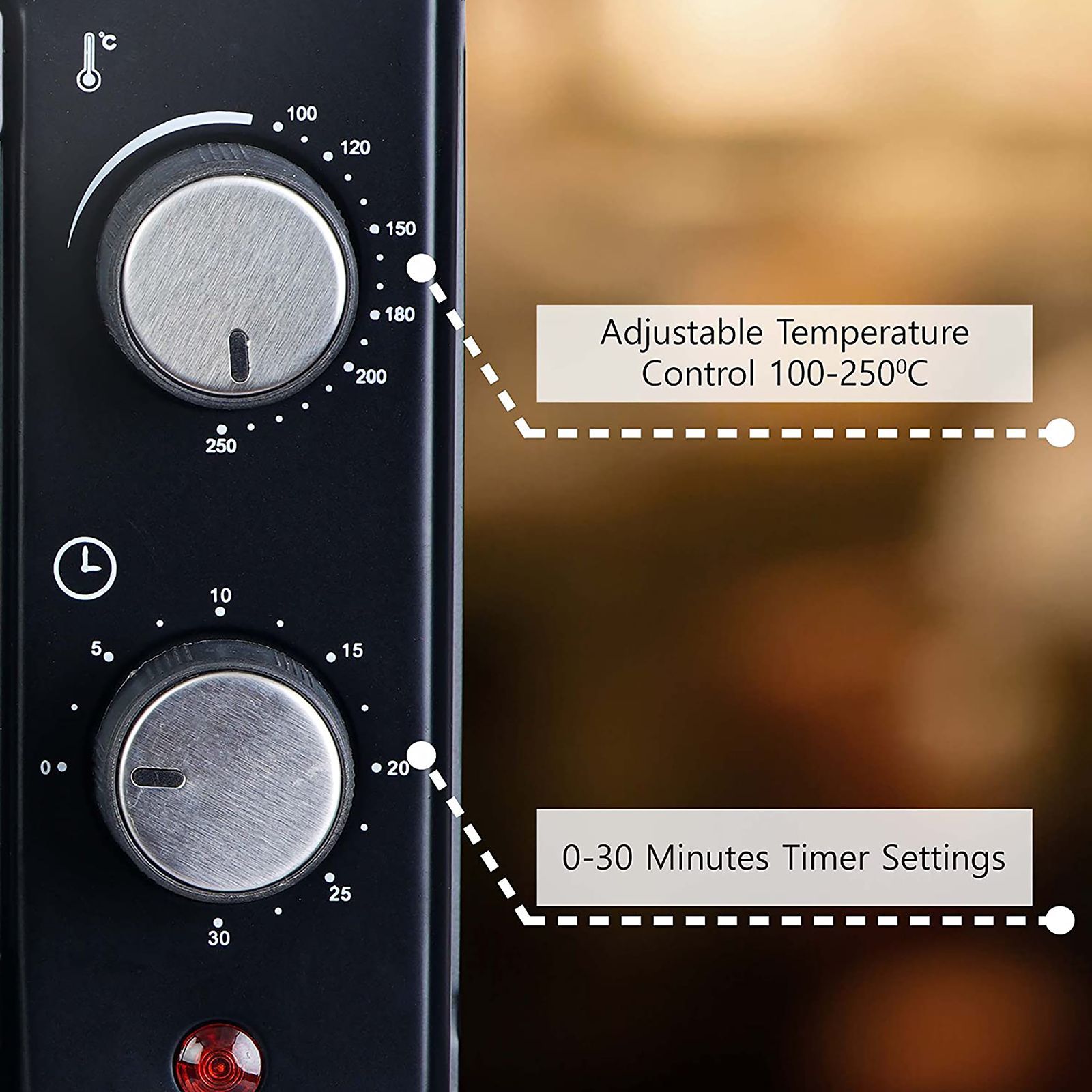 AGARO Marvel 9L Oven Toaster Grill with Automatic Thermostat (Black)_8