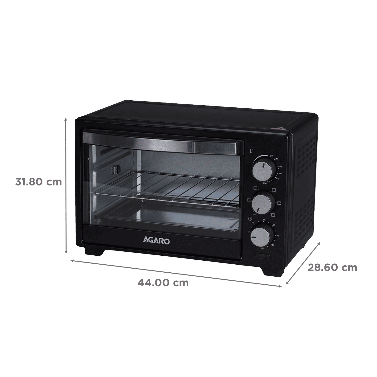 AGARO Marvel 19L Oven Toaster Grill with 5 Heating Modes (Black)_2