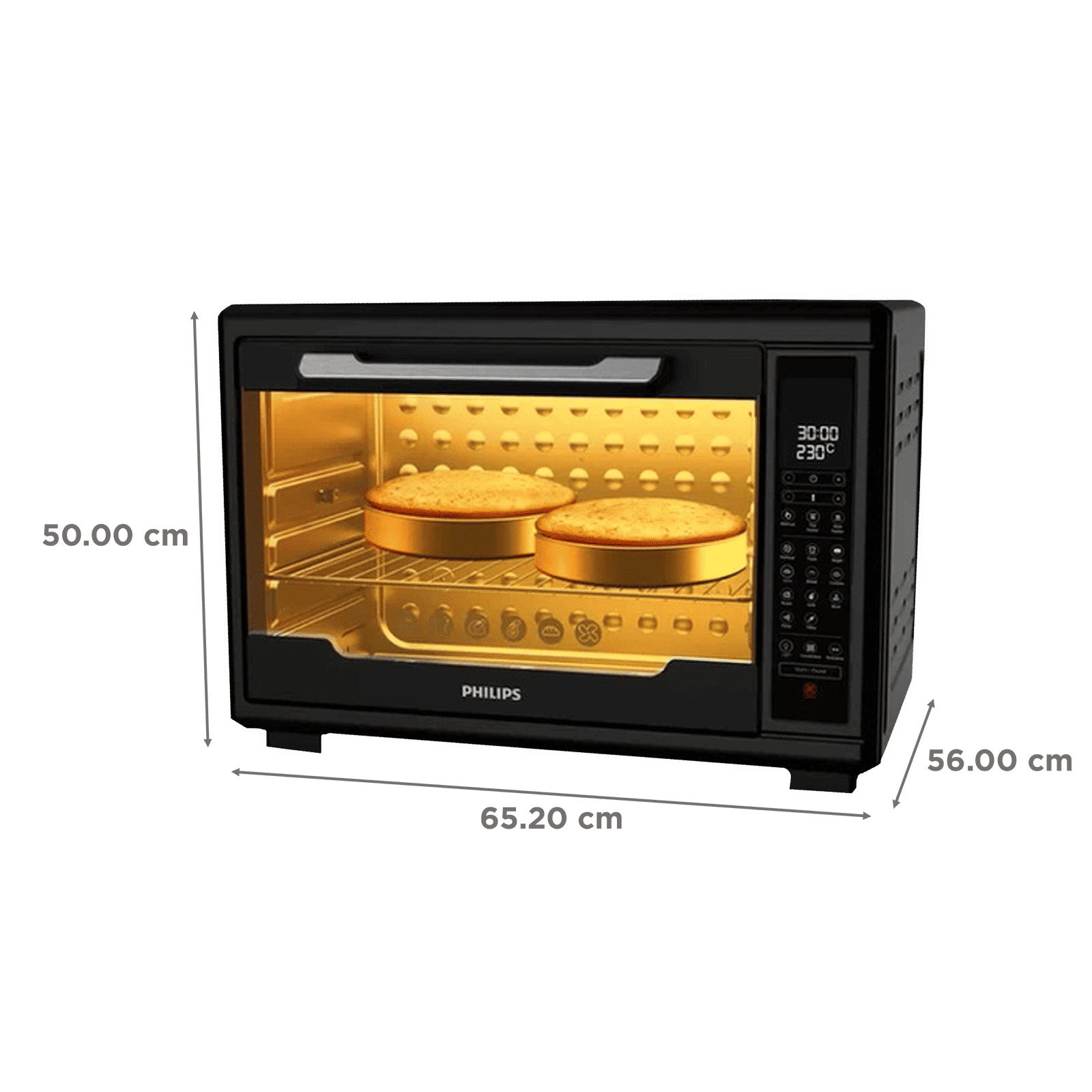 PHILIPS 55L Oven Toaster Grill with Opti Temp Technology (HD6977/00, Black)_2