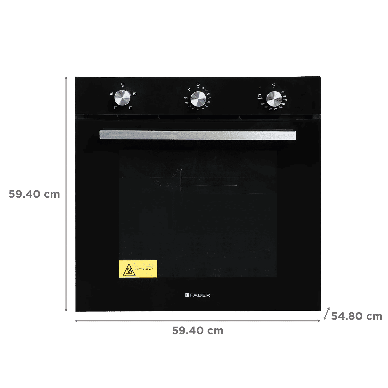 FABER FBIO 4F BK 80L Built-in Microwave Oven with Mechanical Timer (116.0680.002, Black)_2