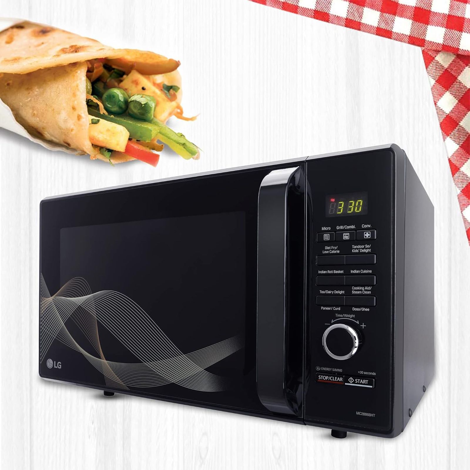 LG 28L Convection Microwave Oven with 251 Autocook Menu (Black)_20