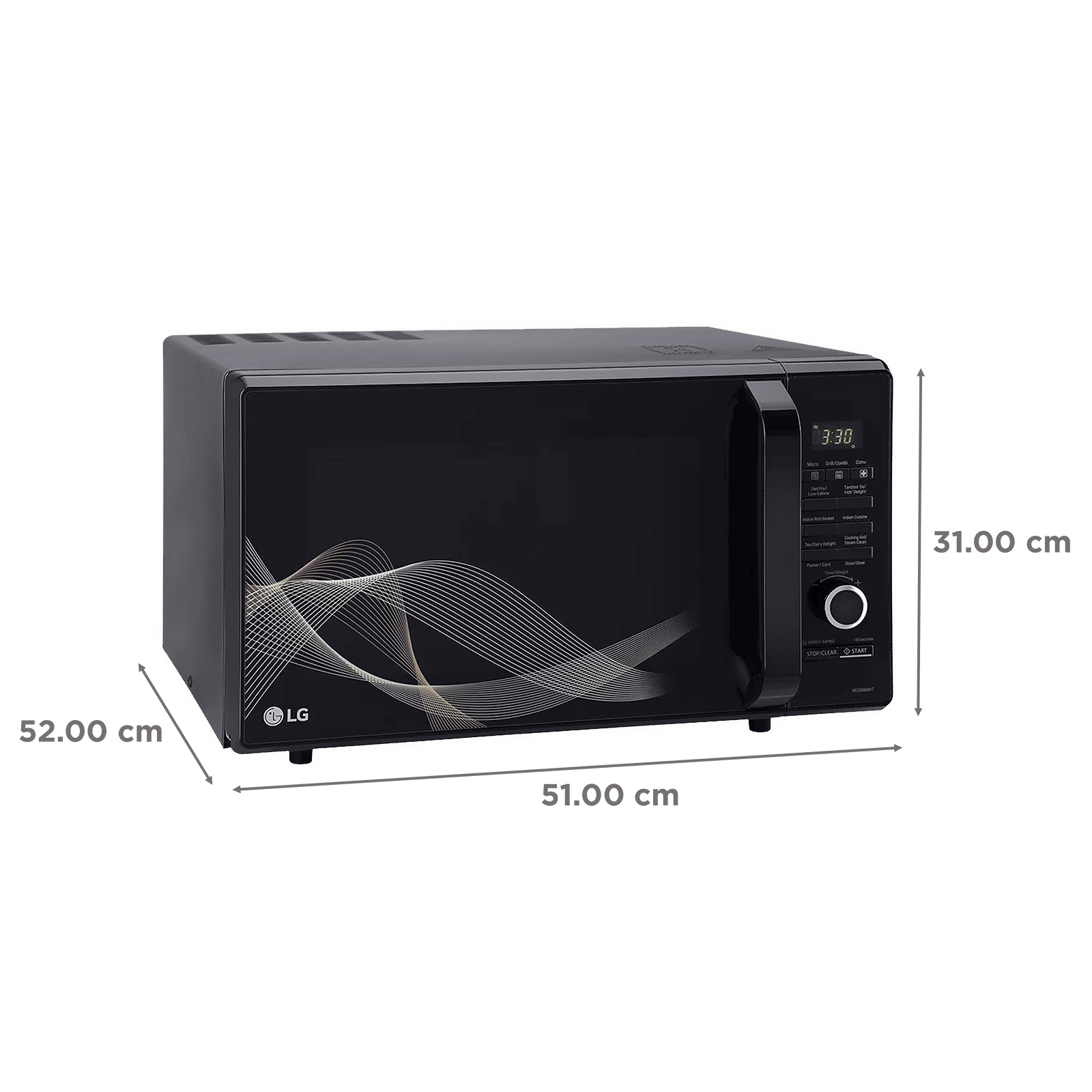 LG 28L Convection Microwave Oven with 251 Autocook Menu (Black)_2