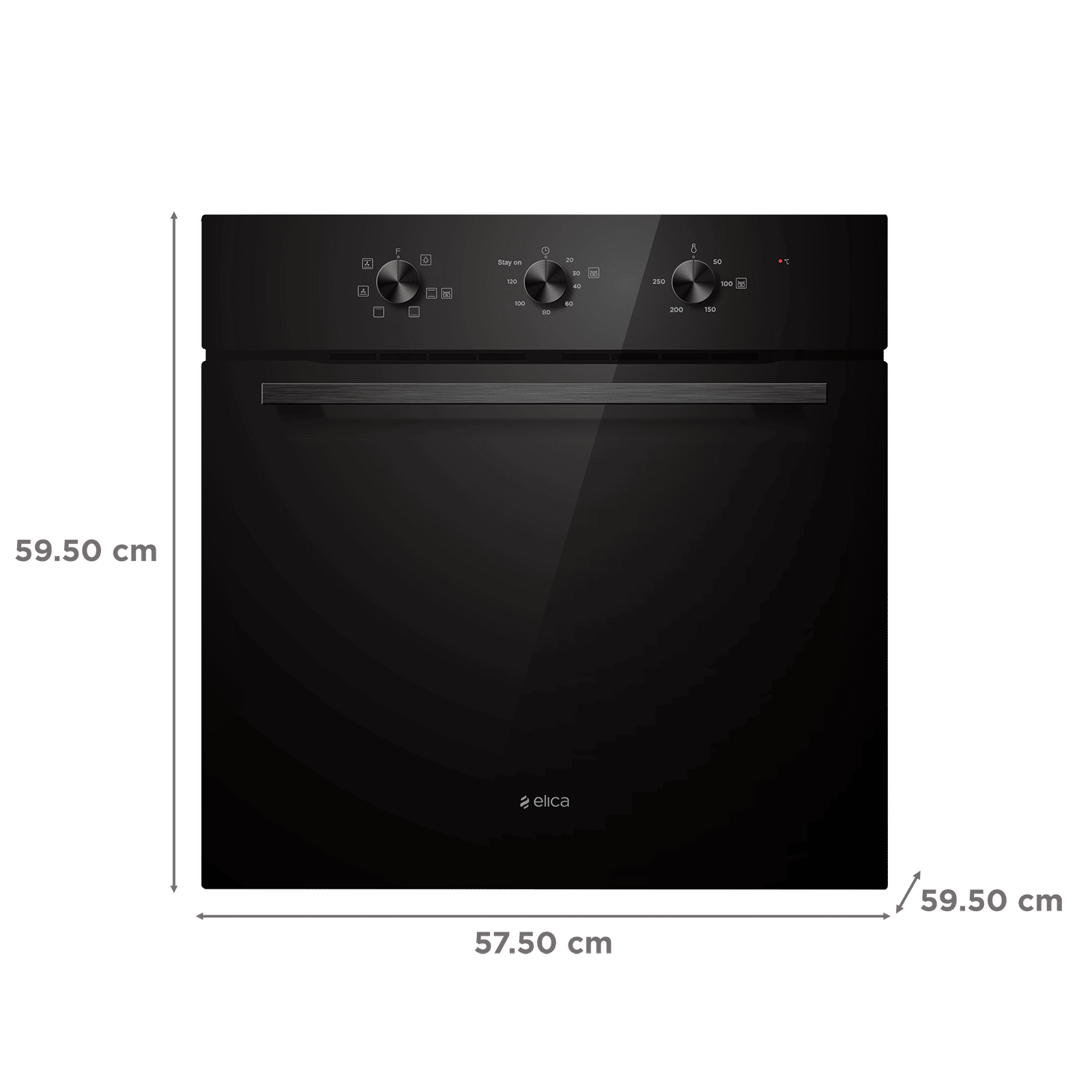 elica 880 MMF 80L 60cm Built-in Electric Oven with 7 Cooking Function, with Enamel Cavity (3554, Black) elica 880 MMF 80L 60cm Built-in Electric Oven with 7 Cooking Function, with Enamel Cavity (3554, Black)_2