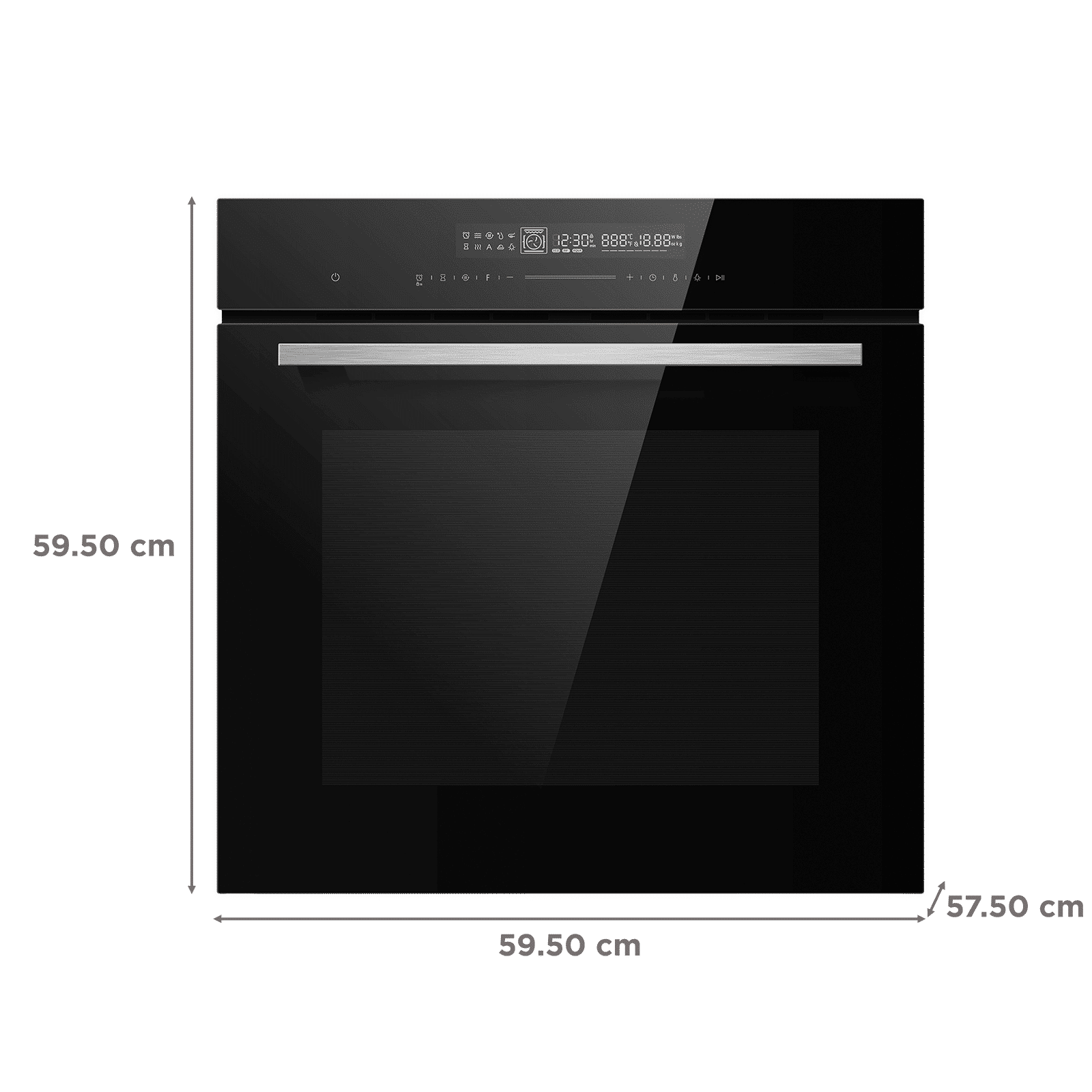 elica EPBI 1167 MTC BK 80L 60cm Built-in Electric Oven with Convection and Rotisserie (3555, Black)_2