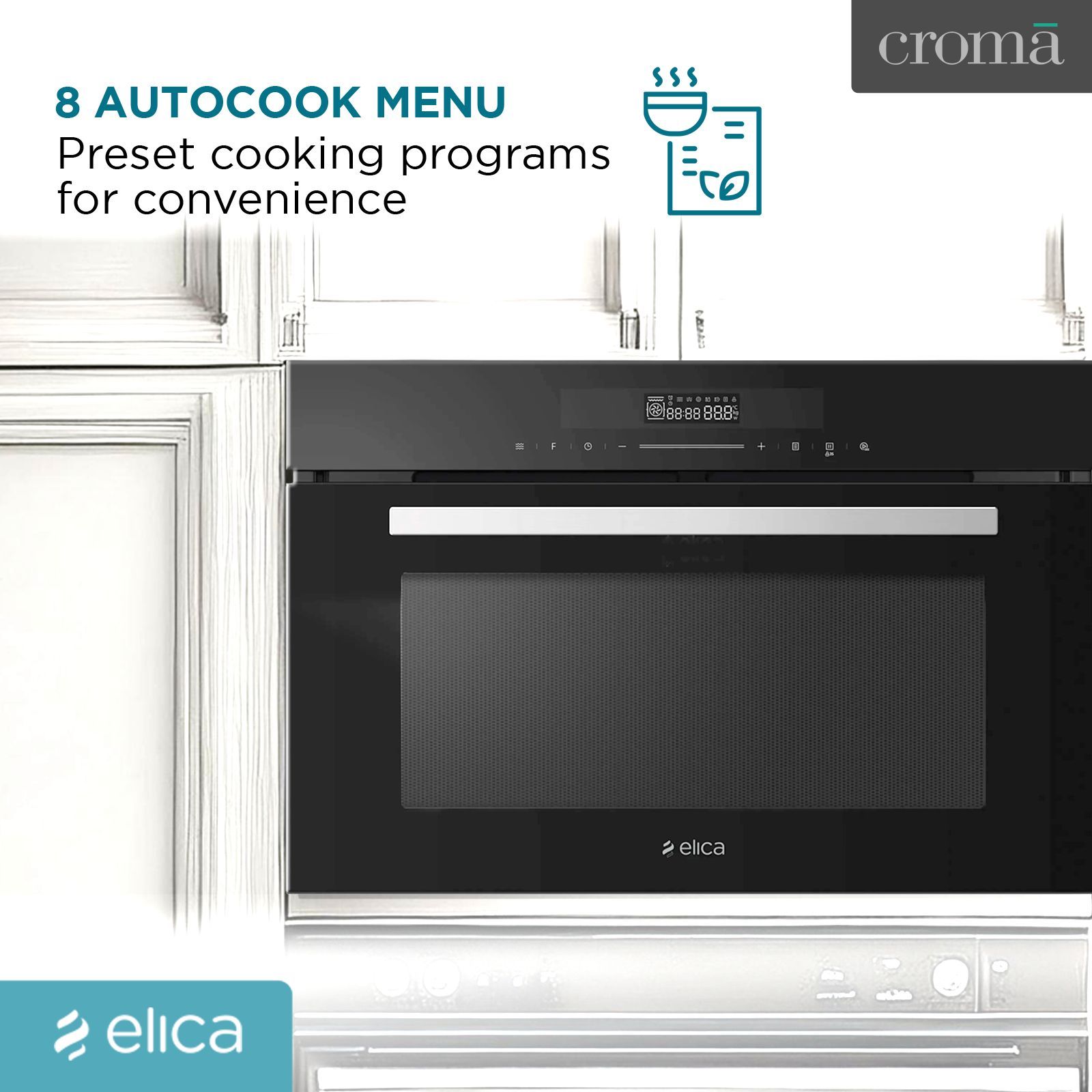 elica EPBI MWO 360 DD 36L Built-in Microwave with 8 Auto Cooking Programs (3556, Black)_5