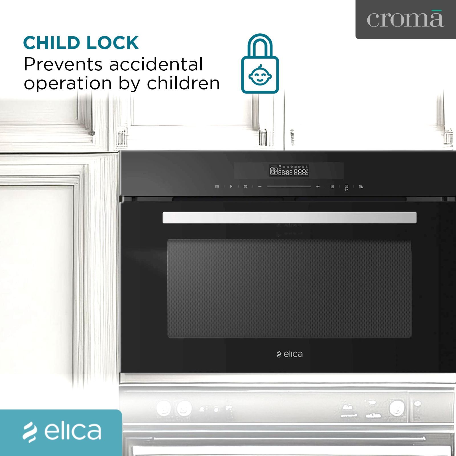 elica EPBI MWO 360 DD 36L Built-in Microwave with 8 Auto Cooking Programs (3556, Black)_8