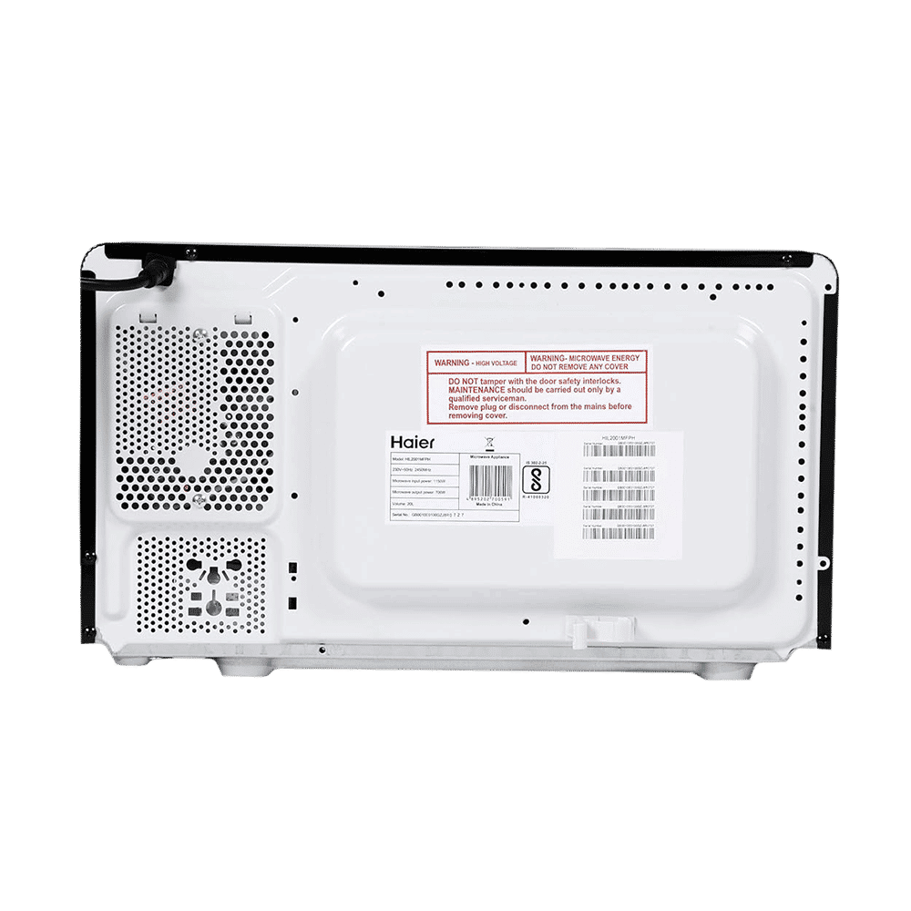 Haier 20L Solo Microwave Oven with Painted Cold Roll Steel Cavity (HIL2001MFPH, Black)_7