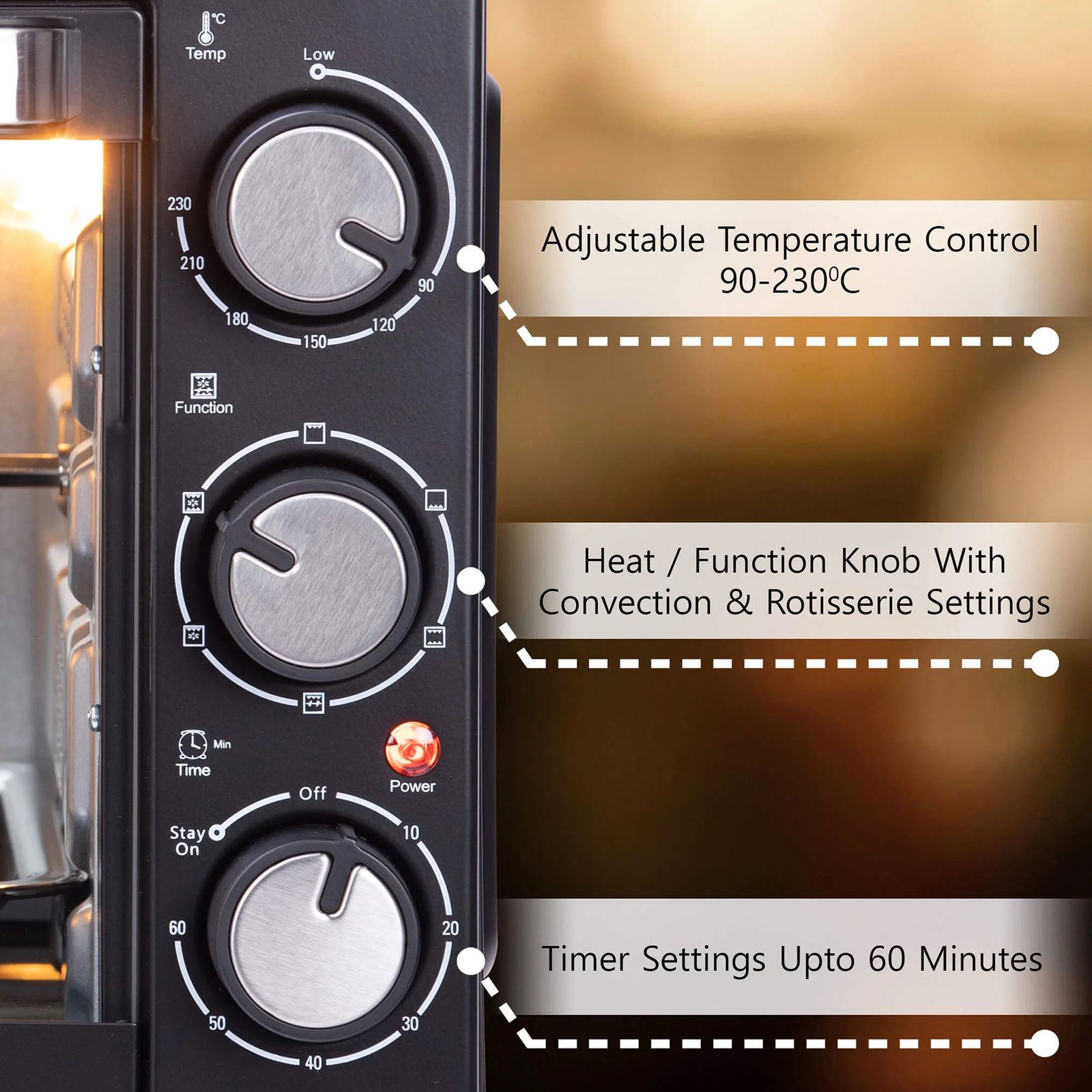 AGARO Grand 30L Oven Toaster Grill with 6 Heating Modes (Black)_6