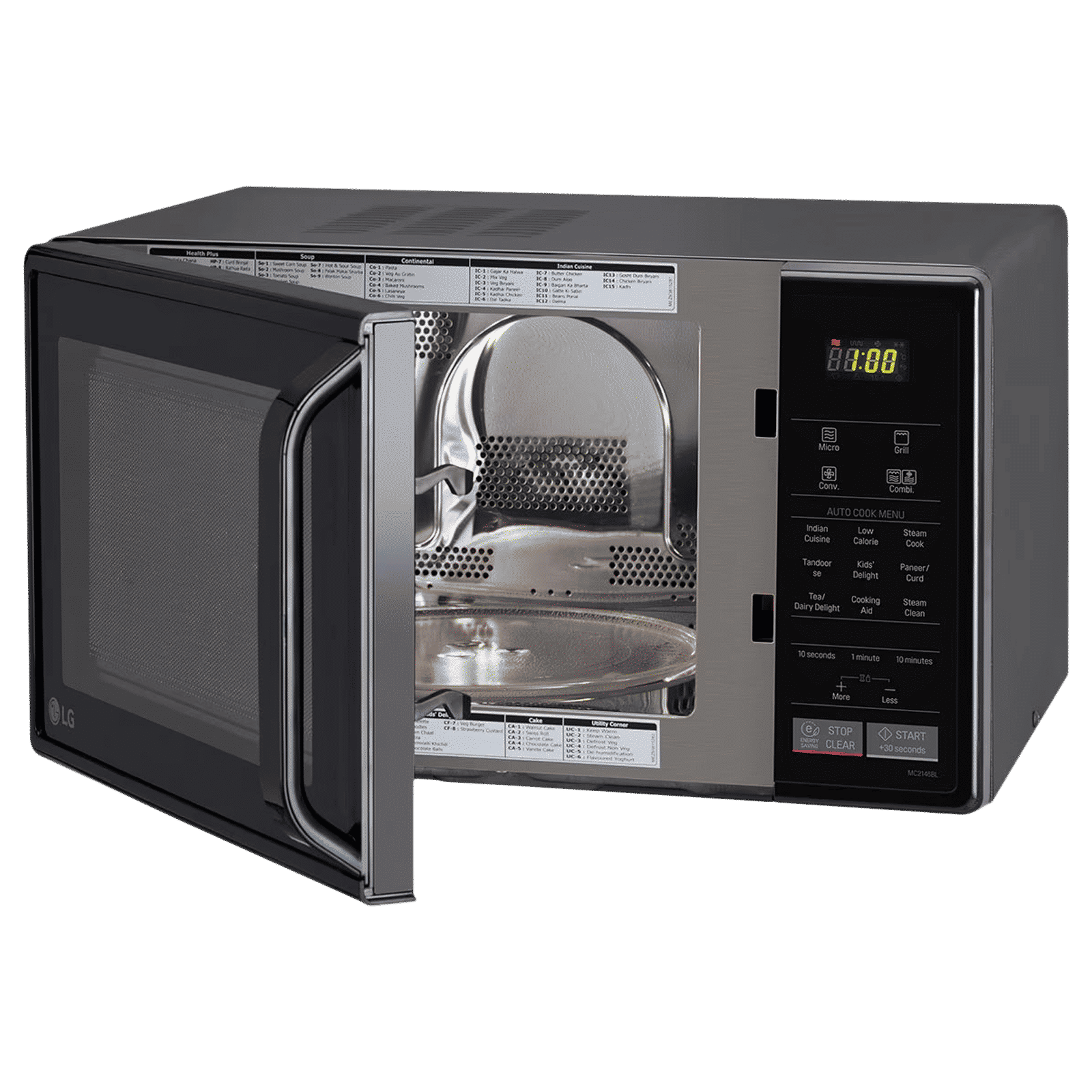 LG 21L Convection Microwave Oven with 151 Autocook Menu (MC2146BL, Black) LG 21L Convection Microwave Oven with 151 Autocook Menu (MC2146BL, Black)_6