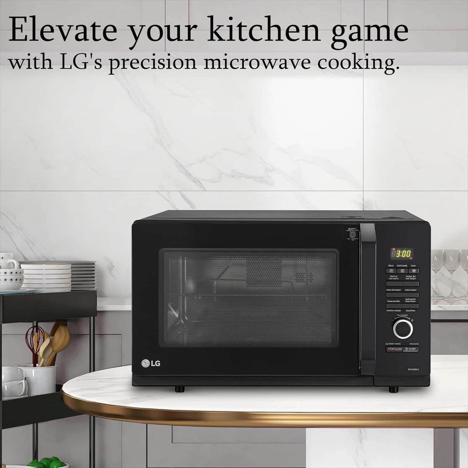 LG 32L Convection Microwave Oven with Diet Fry (MC3286BLU, Black) LG 32L Convection Microwave Oven with Diet Fry (MC3286BLU, Black)_9