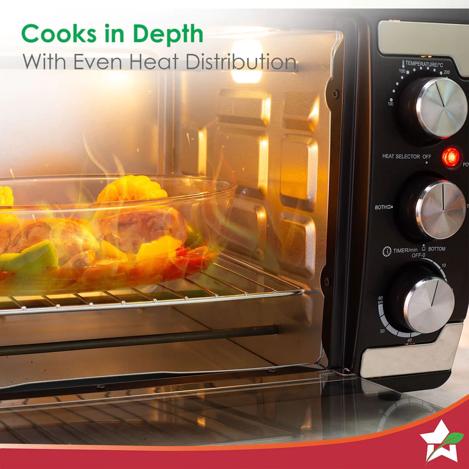 WONDERCHEF 21L Oven Toaster Grill with Auto Shut Off (63154892, Black)_6