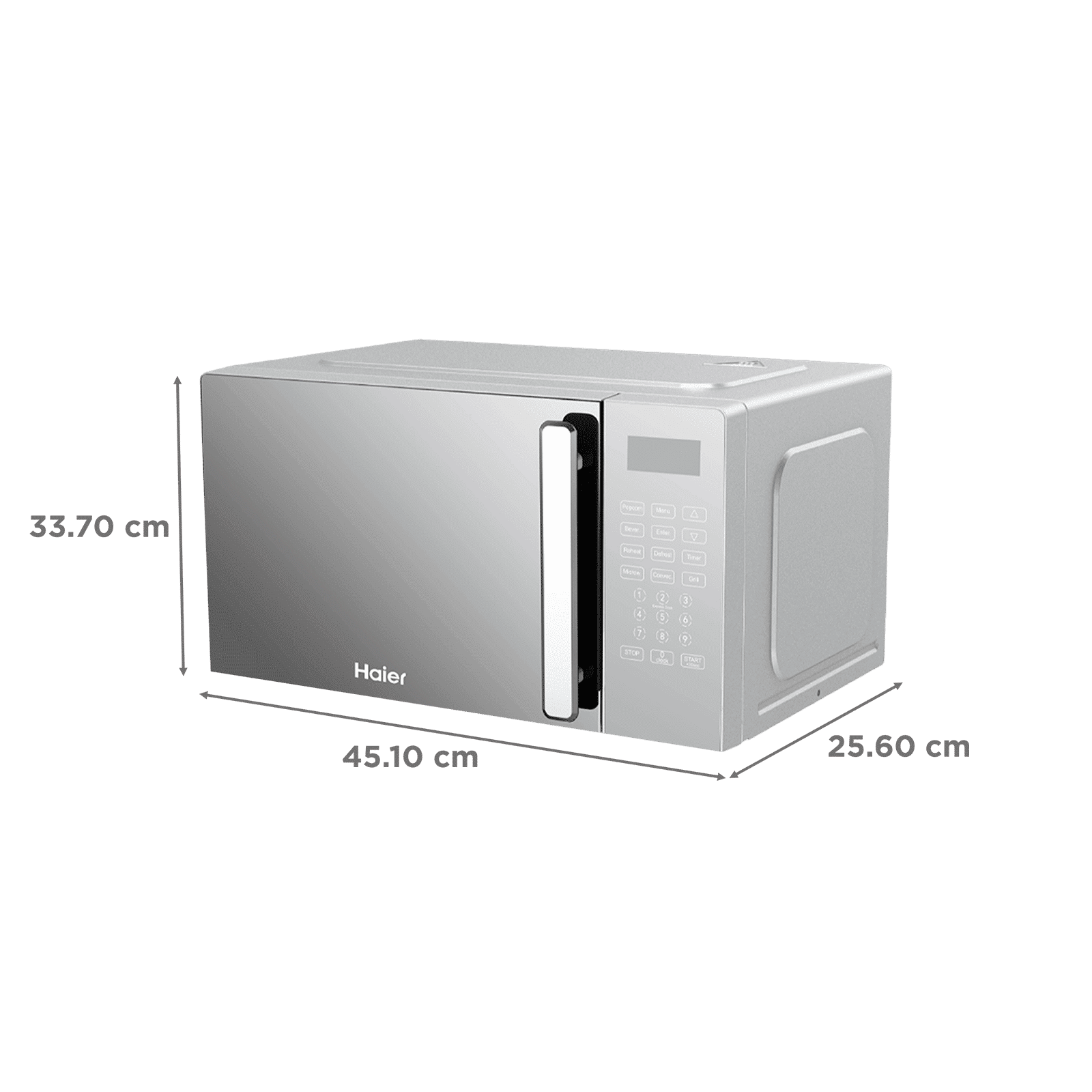 Haier 20L Convection Microwave Oven with 66 Autocook Menu (HIL2001CSSH, Silver)_2