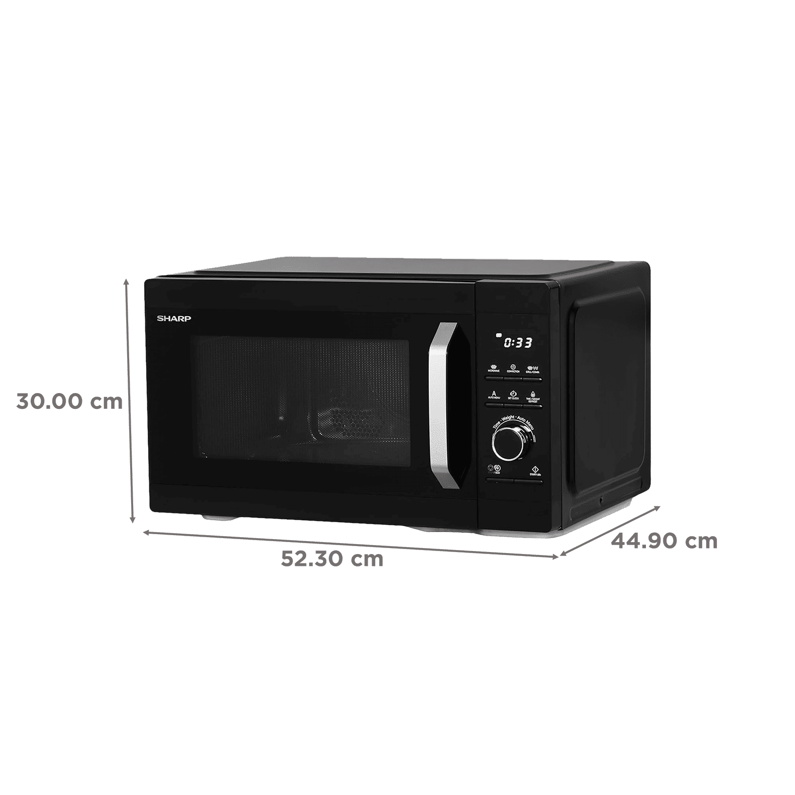 SHARP Kamando-C29 29L Convection & Grill Microwave Oven with Healthy Fry (R-929KN-K/W, Black & White)_2