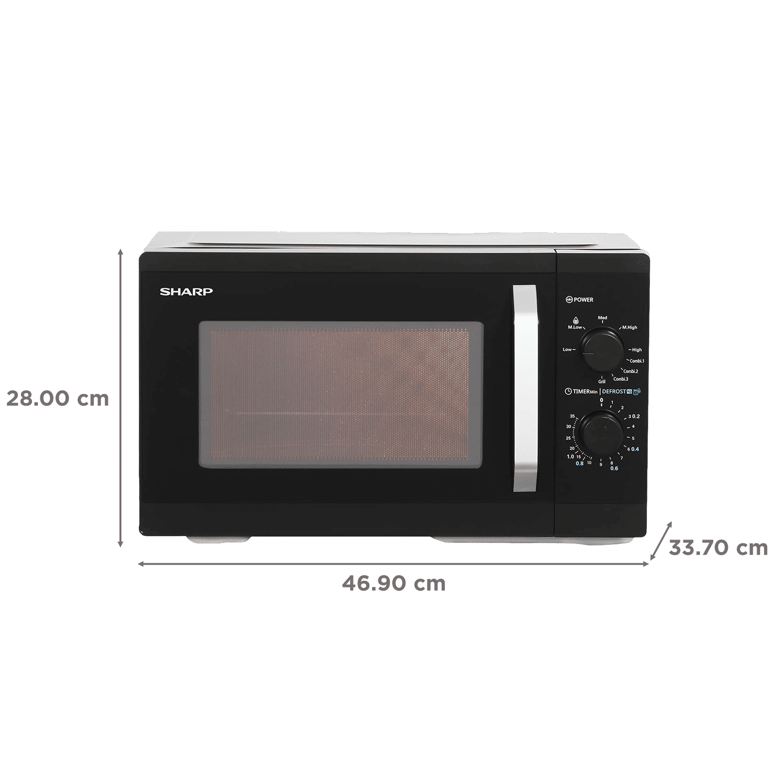 SHARP Hikari-G25 25L Grill Microwave Oven with Quick Start (R-625KN-K/W, Black & White) SHARP Hikari-G25 25L Grill Microwave Oven with Quick Start (R-625KN-K/W, Black & White)_2