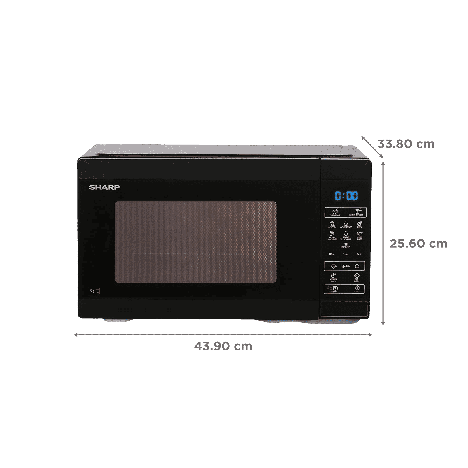SHARP Sakura-S20 20L Solo Microwave Oven with Quick Start (R-220KN-K, Black) SHARP Sakura-S20 20L Solo Microwave Oven with Quick Start (R-220KN-K, Black)_2