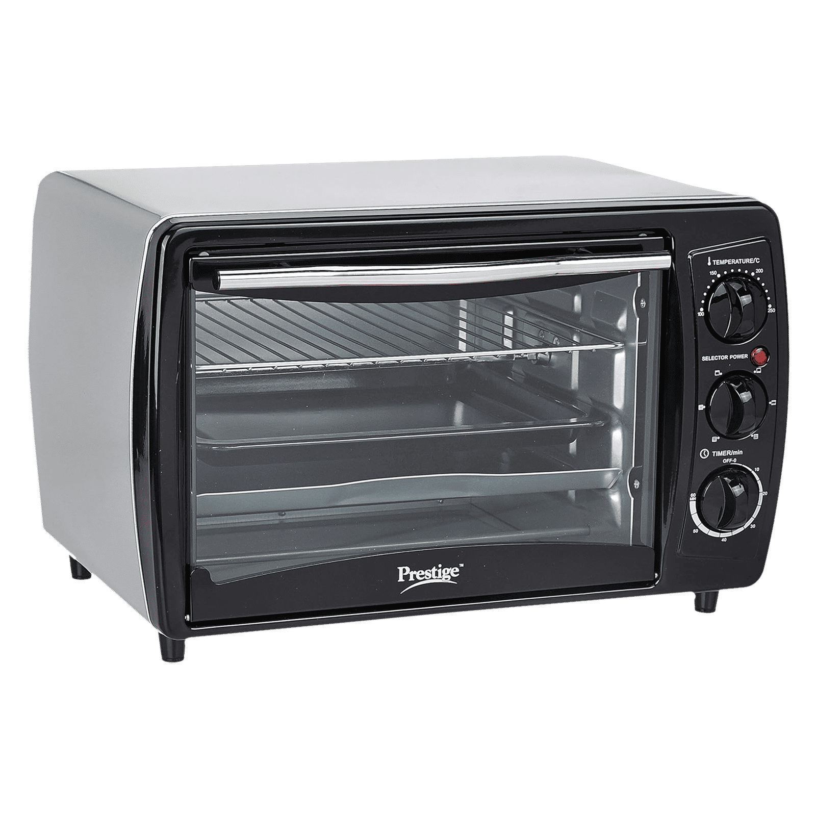 Prestige POTG 19 PCR 19L Oven Toaster Grill with Rotisserie Function (41457, Black)_1