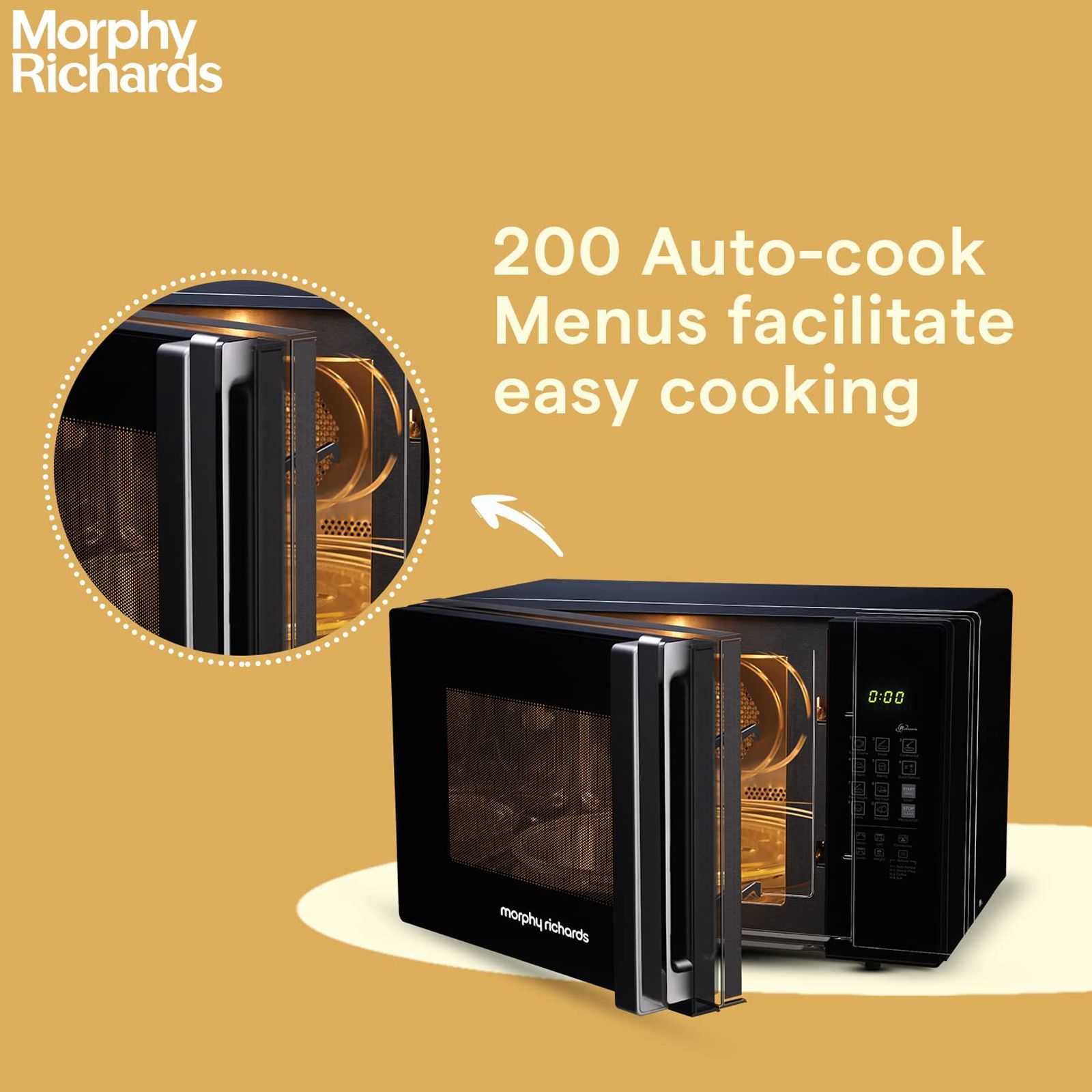 morphy richards 30MCGR Deluxe 30L Convection Microwave Oven with Motorised Rotisserie(Black)_11