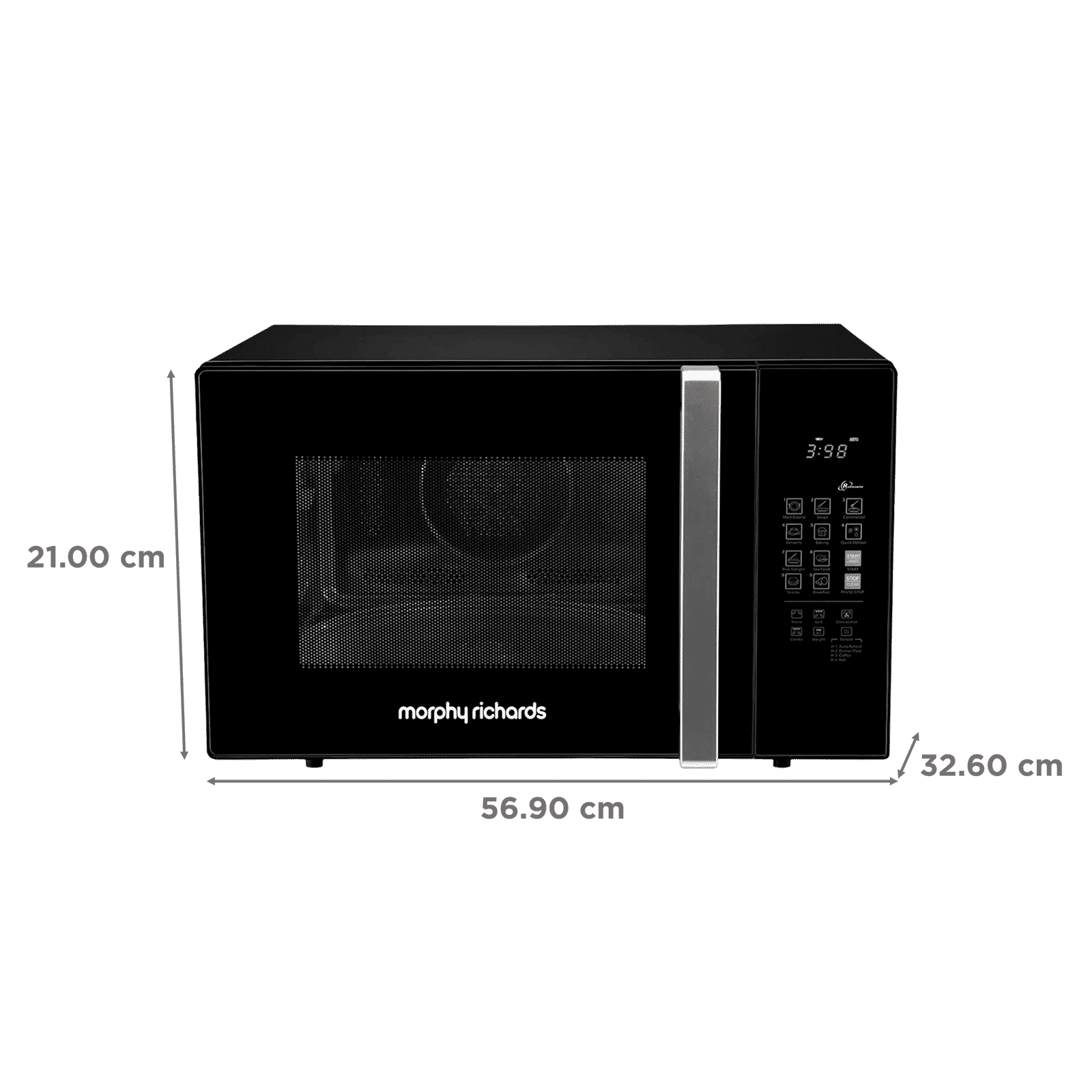 morphy richards 30MCGR Deluxe 30L Convection Microwave Oven with Motorised Rotisserie(Black)_2