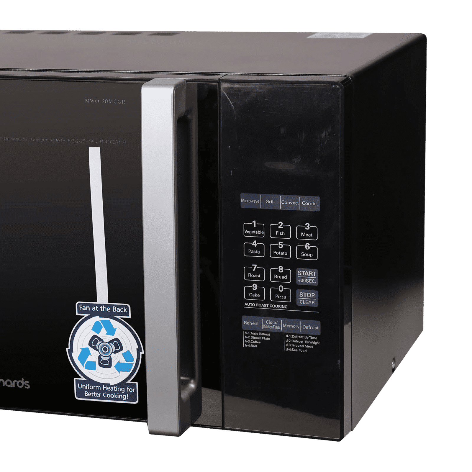 morphy richards 30MCGR Deluxe 30L Convection Microwave Oven with Motorised Rotisserie(Black)_4