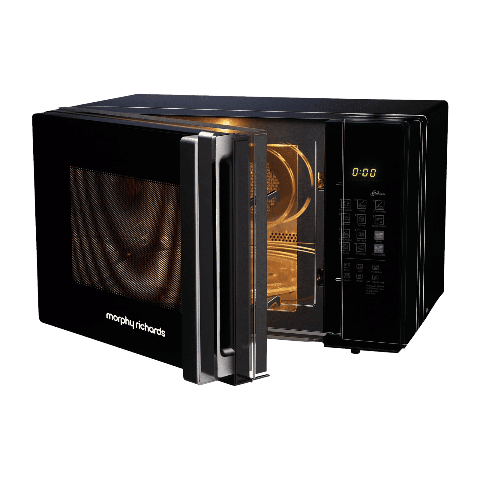 morphy richards 30MCGR Deluxe 30L Convection Microwave Oven with Motorised Rotisserie(Black)_5