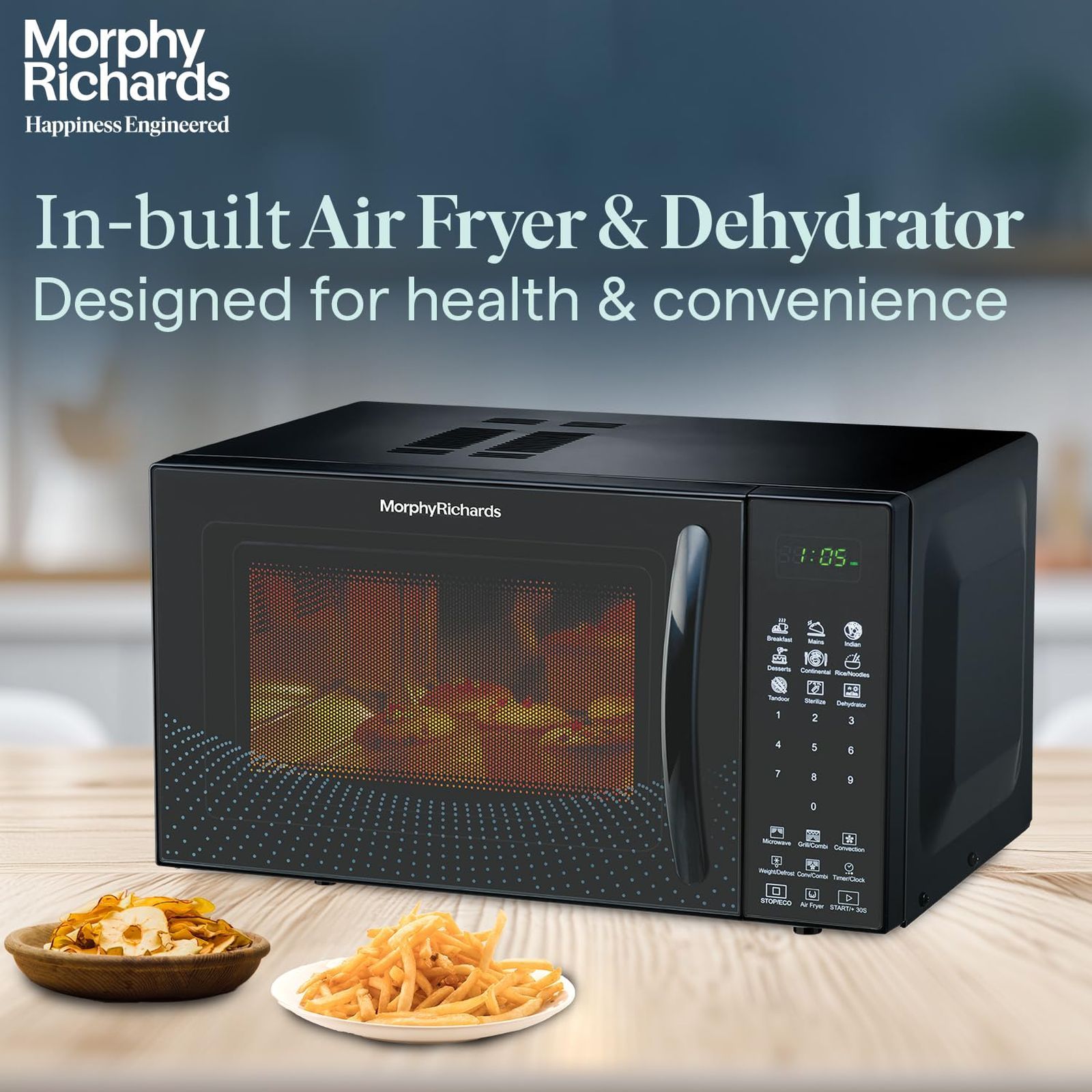 morphy richards Air 23CGAD 23L Convection Microwave Oven with In-Built Air Fryer(Black)_4