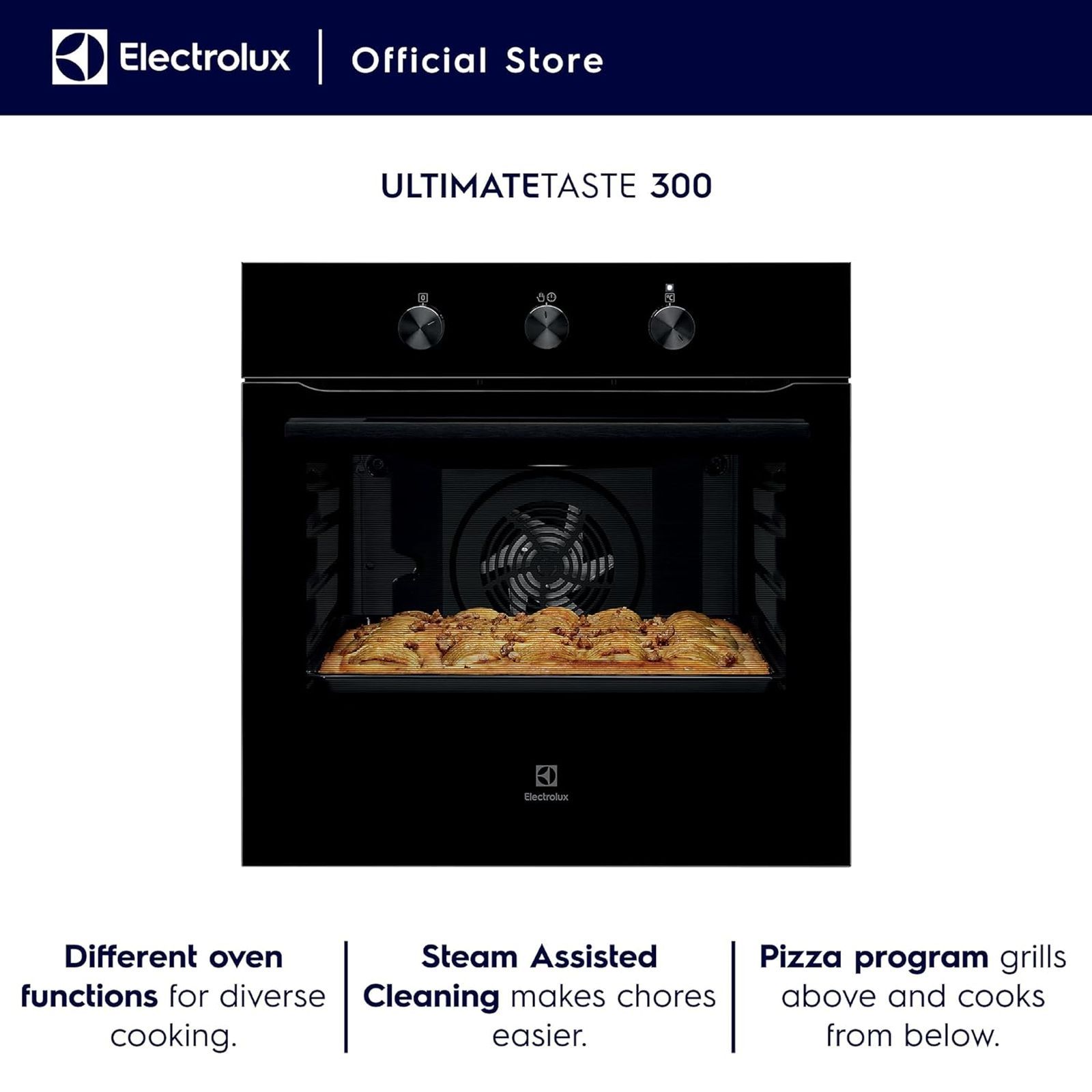 Electrolux Ultimate Taste 300 68L 60cm Built-in Microwave with Pizza Program Technology (KOHLH00KA, Black) Electrolux Ultimate Taste 300 68L 60cm Built-in Microwave with Pizza Program Technology (KOHLH00KA, Black)_5