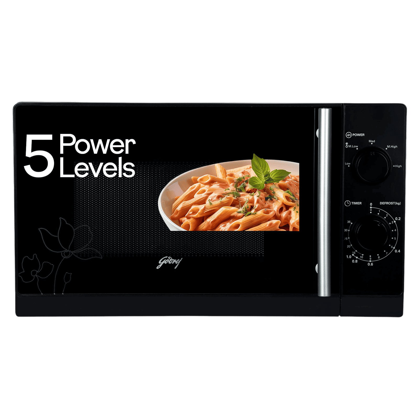 Godrej 20L Solo Microwave Oven with Powder Coated Cavity (GMX 20SA2 BLM, Black)_1