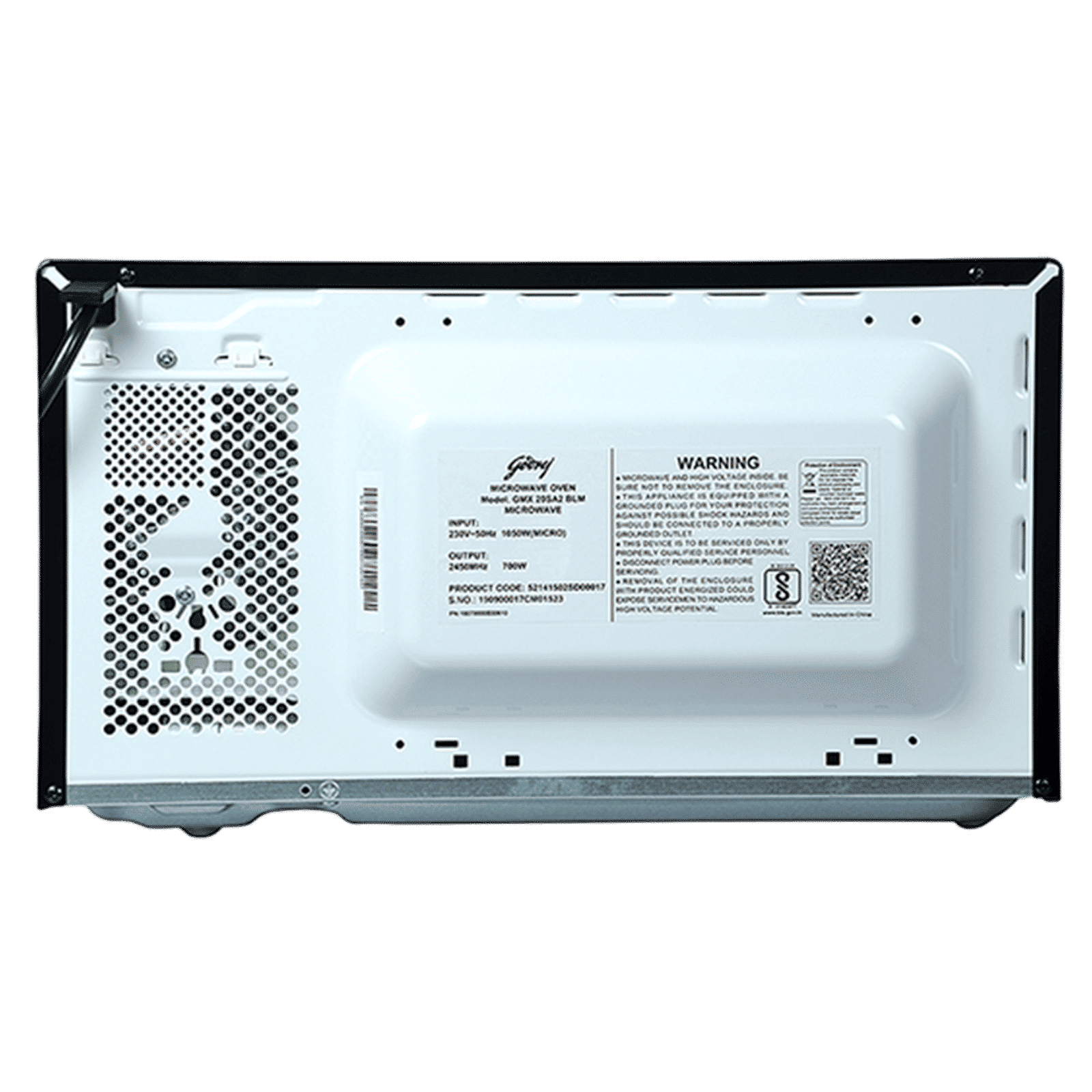 Godrej 20L Solo Microwave Oven with Powder Coated Cavity (GMX 20SA2 BLM, Black)_7