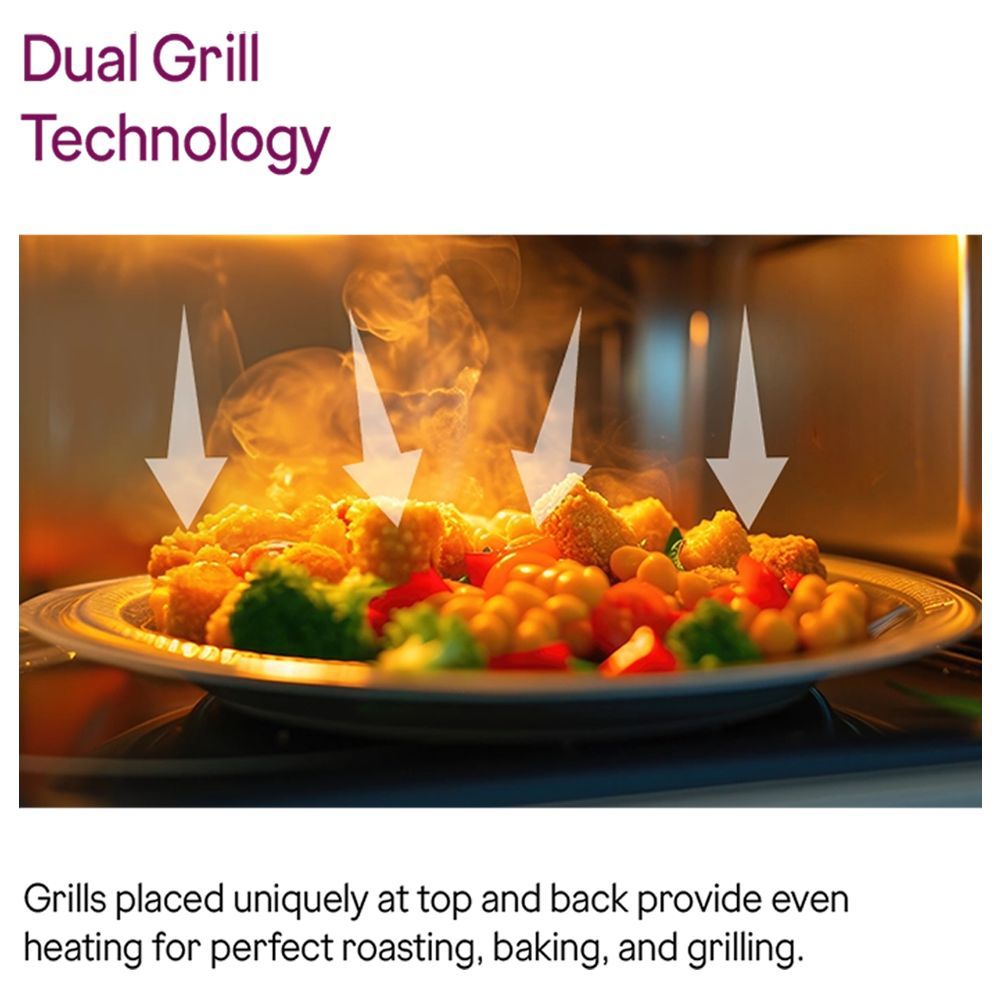 Godrej 30L Convection & Grill Microwave Oven with 375 Auto Cook Menu (GME 730 CR1 PZ, Wine Lily)_12