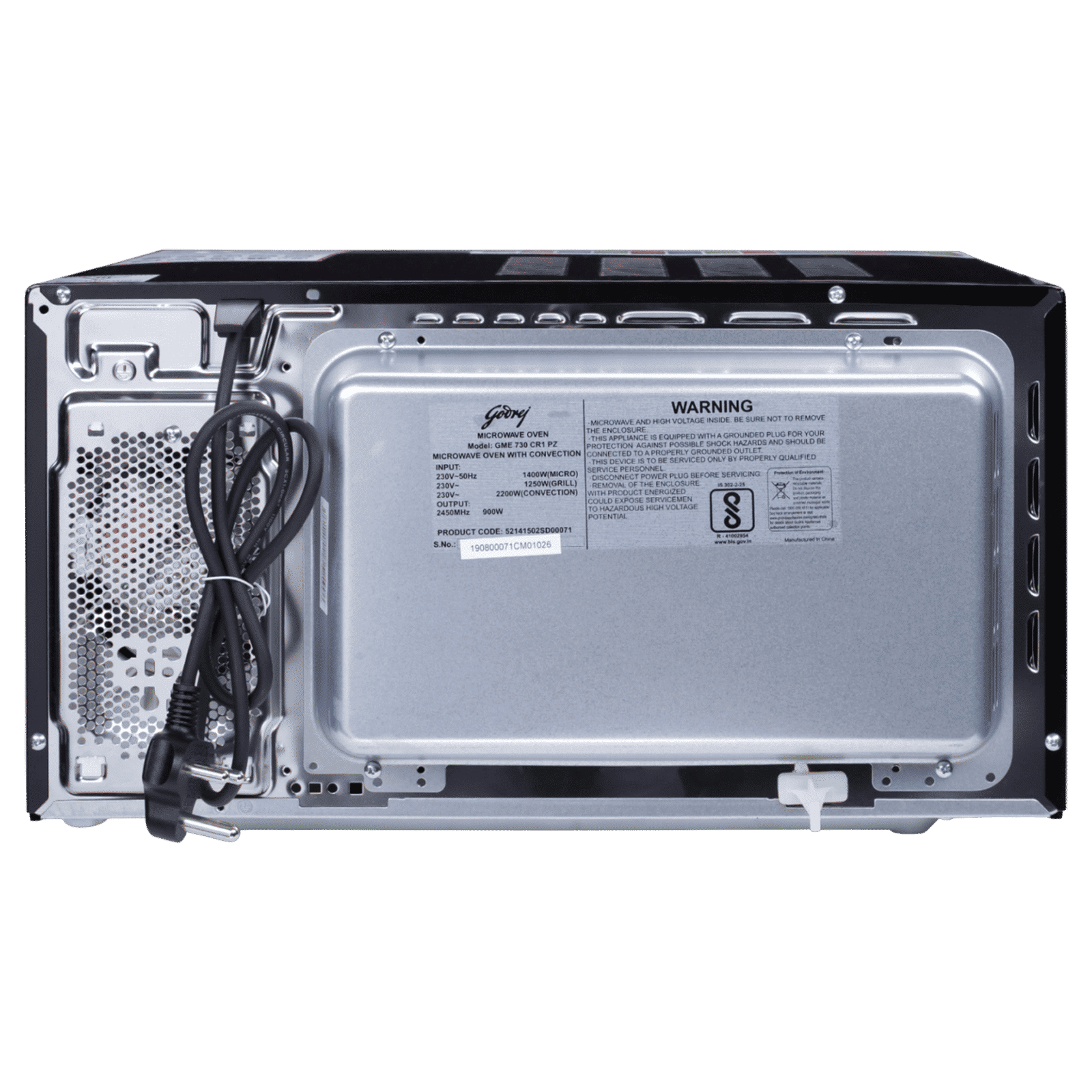 Godrej 30L Convection & Grill Microwave Oven with 375 Auto Cook Menu (GME 730 CR1 PZ, Wine Lily)_7