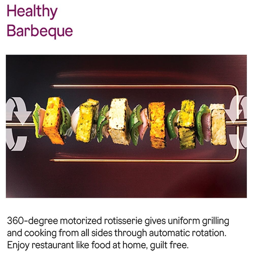 Godrej 30L Convection & Grill Microwave Oven with 375 Auto Cook Menu (GME 730 CR1 PZ, Wine Lily)_9