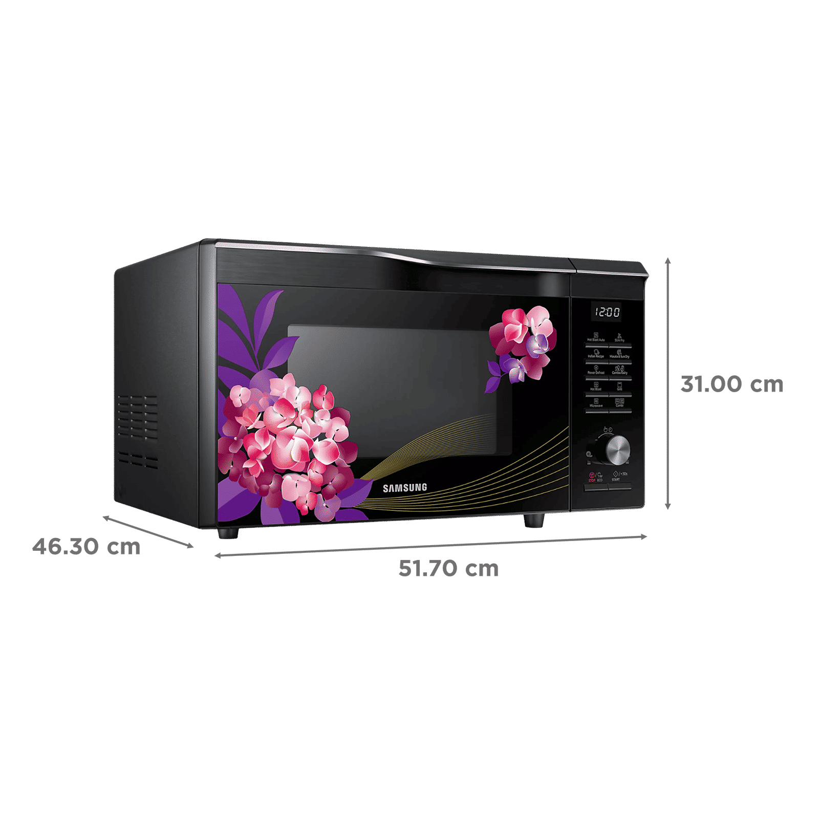 SAMSUNG 28L Convection Microwave Oven with ECO Mode (MC28M6036CH, Black & Pattern)_2