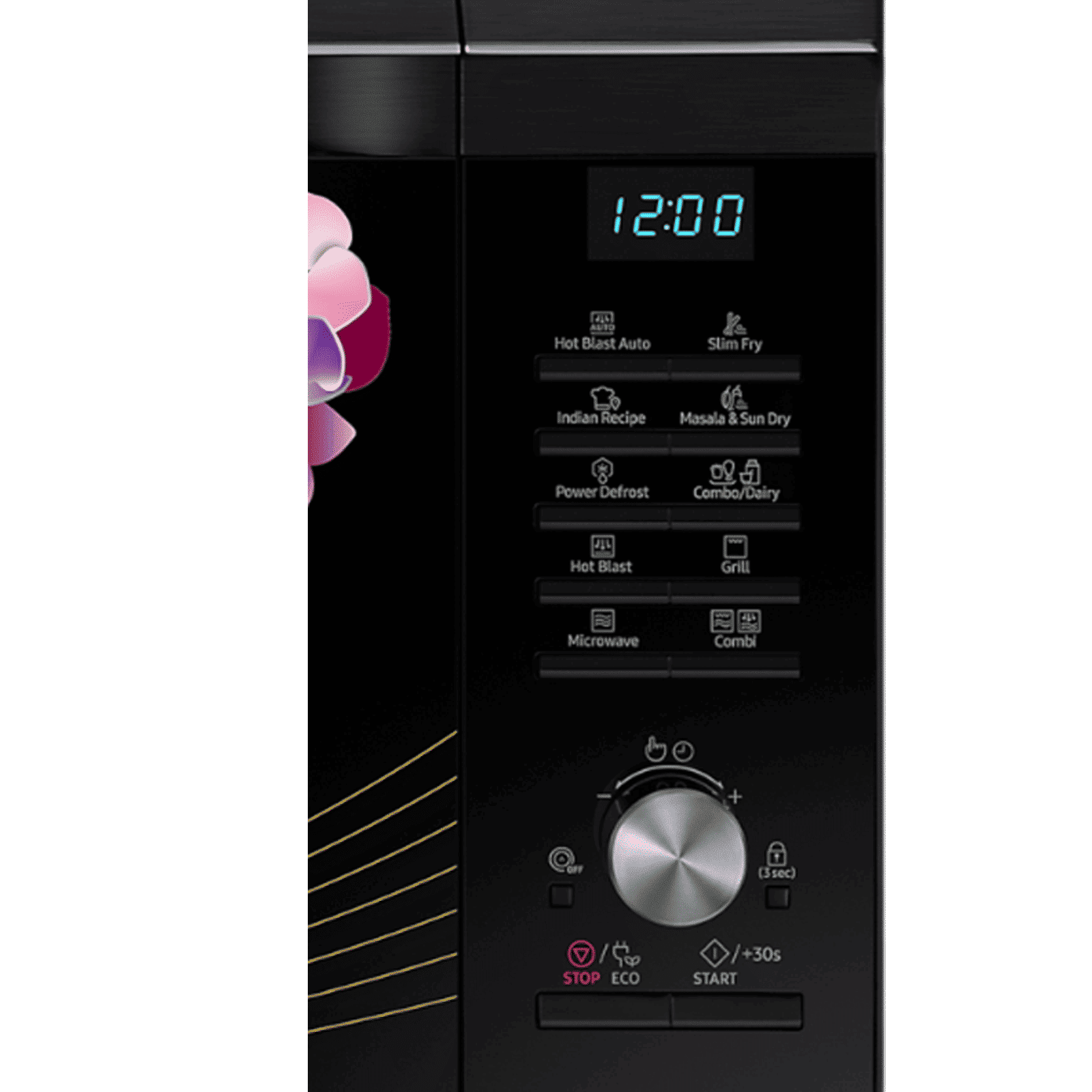 SAMSUNG 28L Convection Microwave Oven with ECO Mode (MC28M6036CH, Black & Pattern)_4