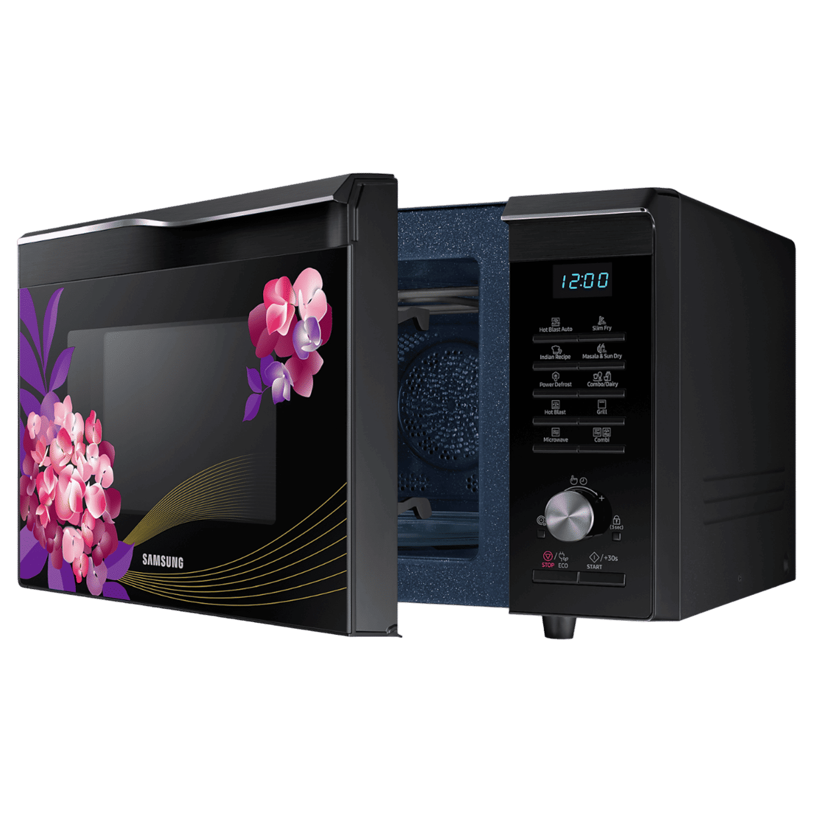 SAMSUNG 28L Convection Microwave Oven with ECO Mode (MC28M6036CH, Black & Pattern)_7