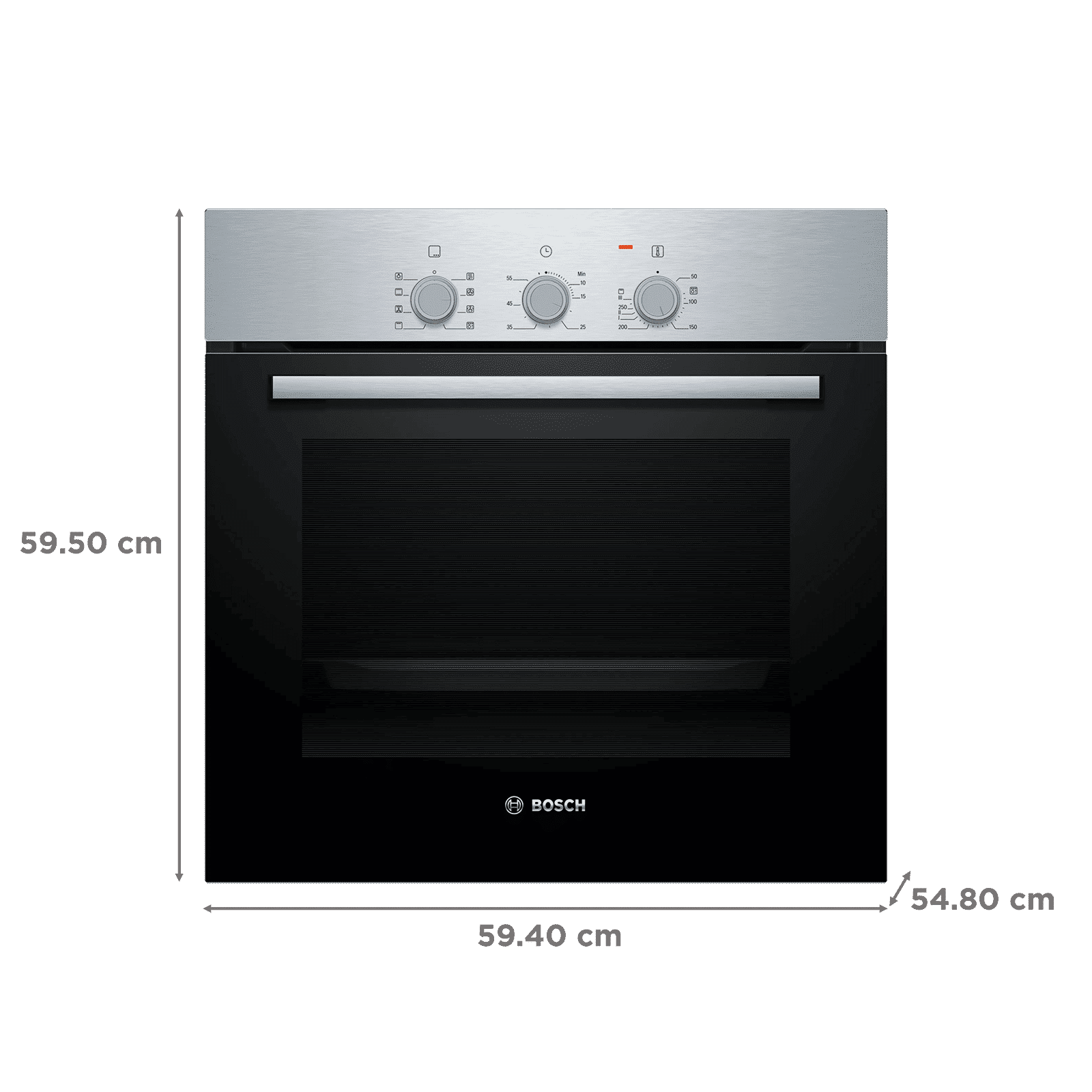 BOSCH Series 2 66L 60cm Built-in Microwave with Conventional Heat (HBF031BR0I, Stainless Steel)_2