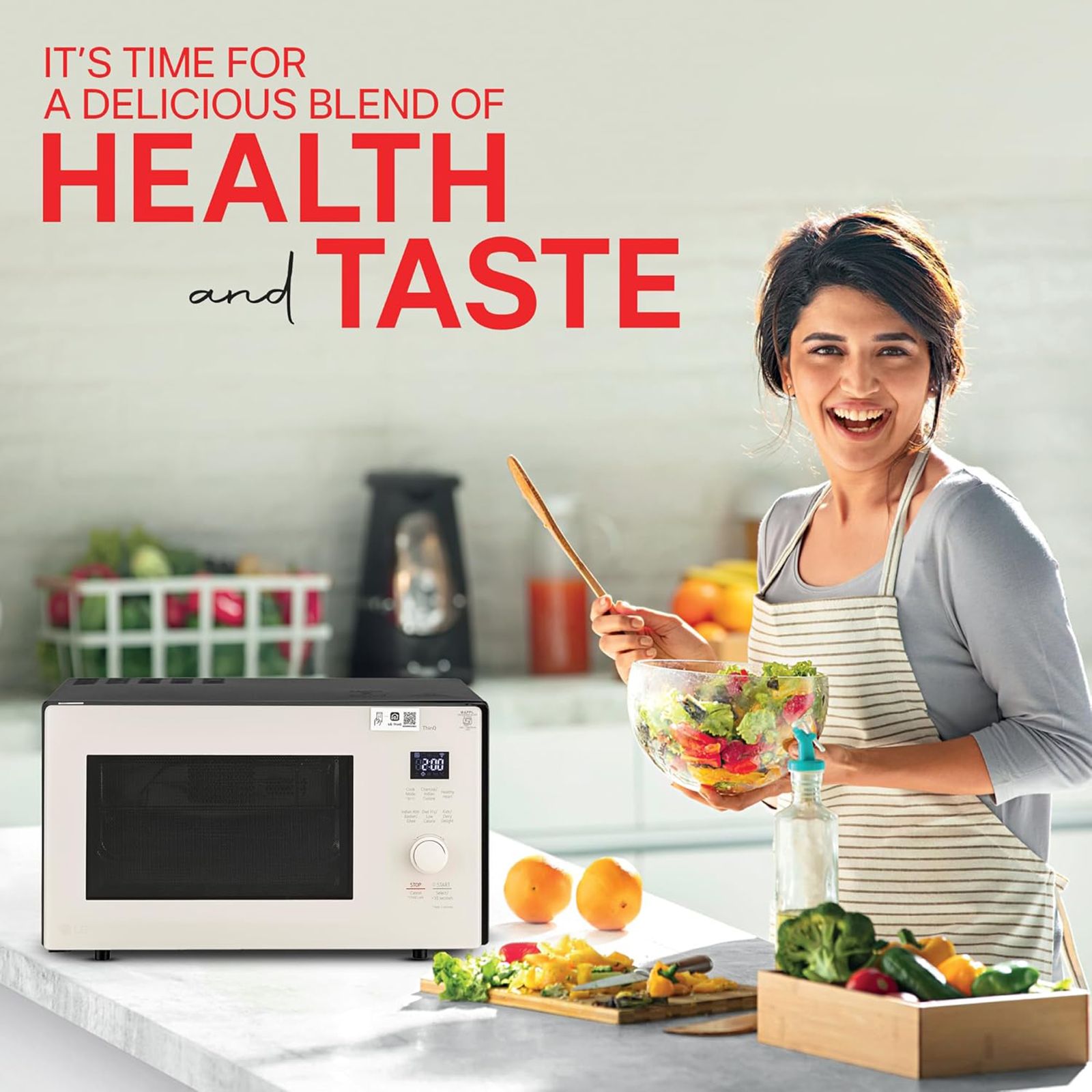 LG 28L Smart Charcoal Convection Microwave with Diet Fry Technology (MJEN286UBW, Beige & Black)_13