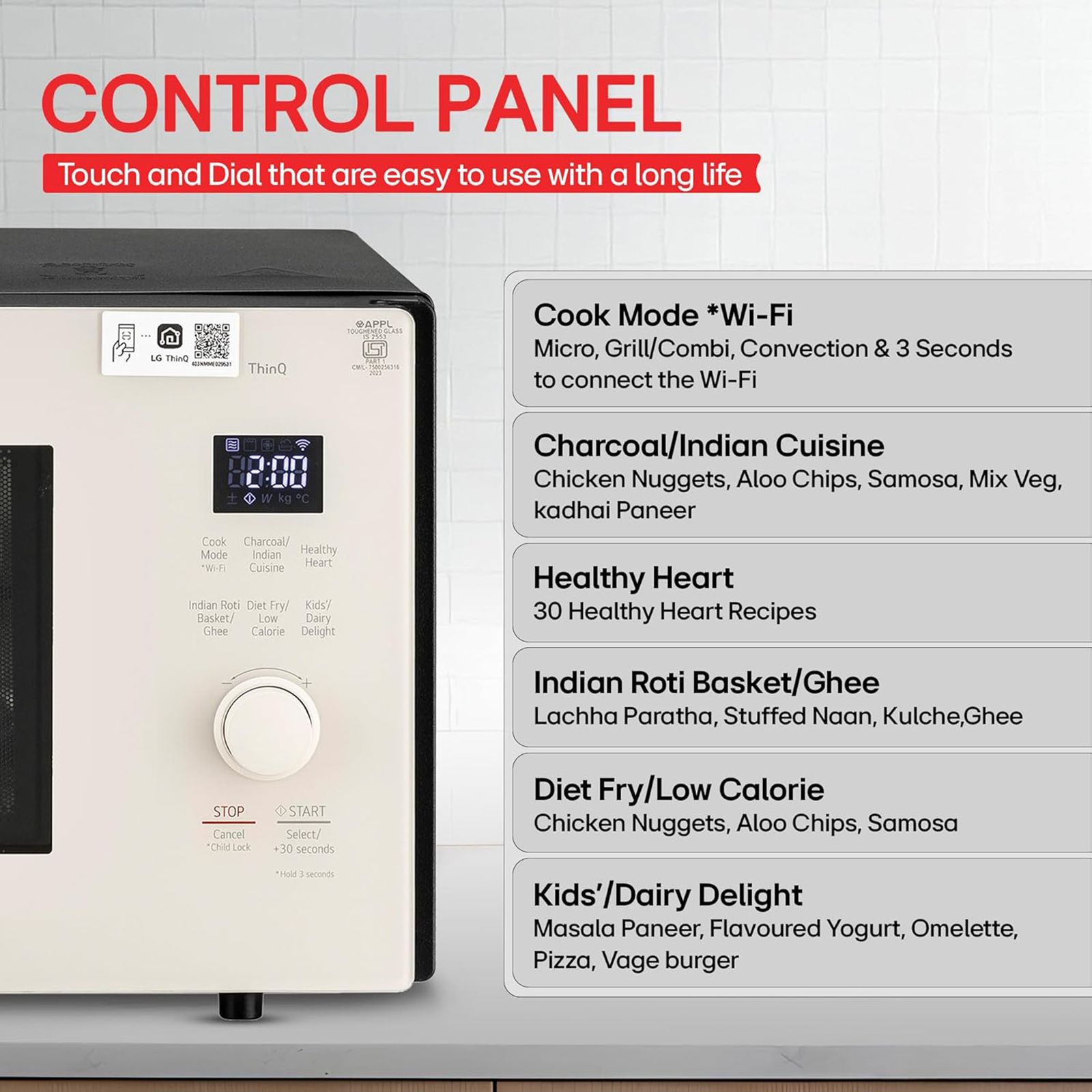 LG 28L Smart Charcoal Convection Microwave with Diet Fry Technology (MJEN286UBW, Beige & Black)_15