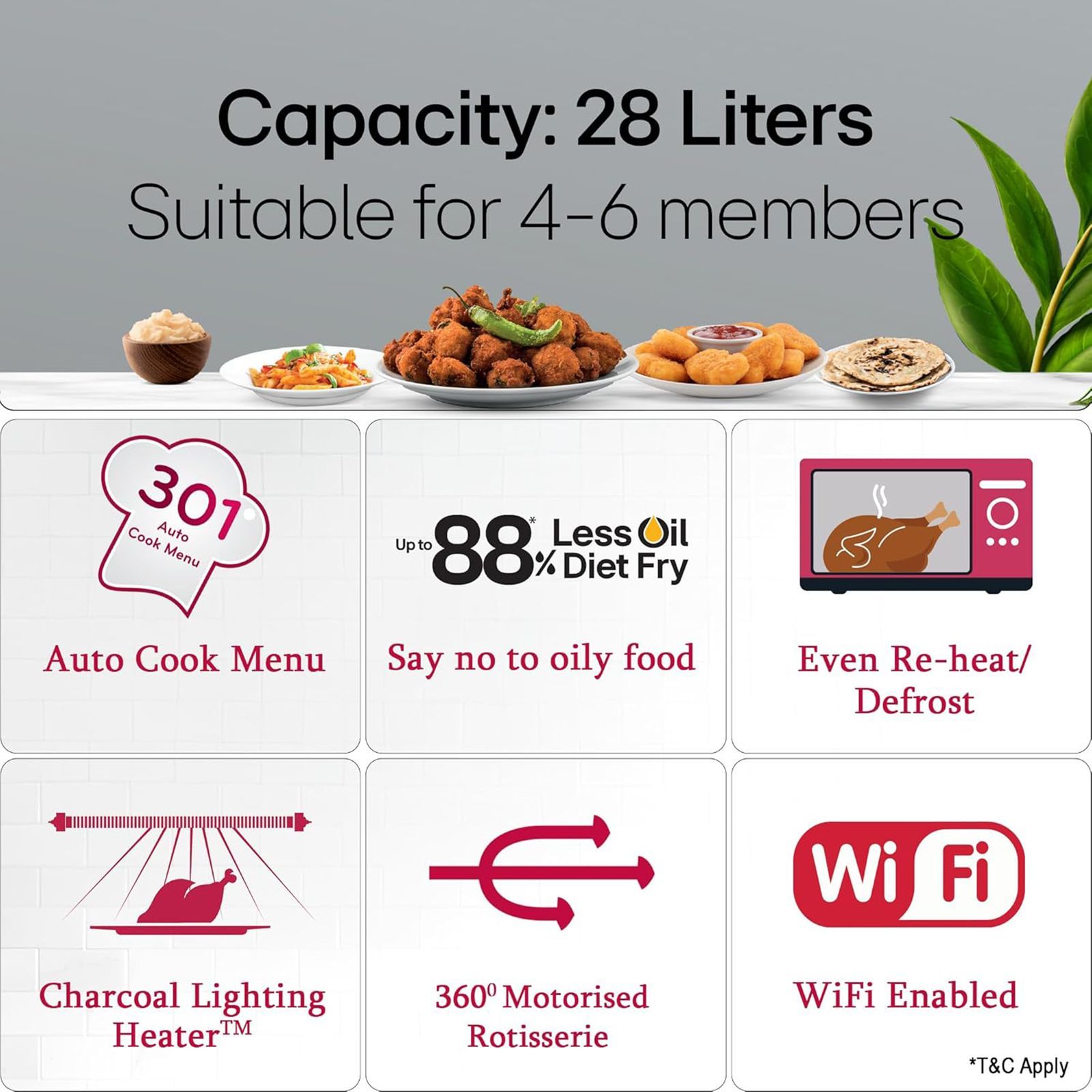 LG 28L Smart Charcoal Convection Microwave with Diet Fry Technology (MJEN286UBW, Beige & Black)_16